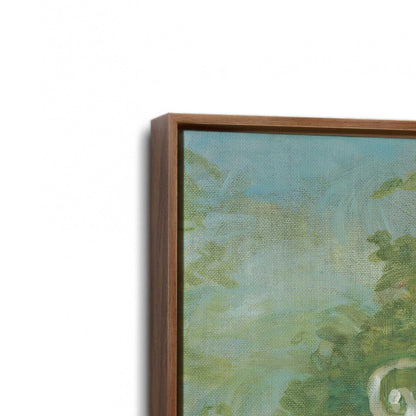 [Color:Walnut], Picture of art in a Walnut frame at an angle