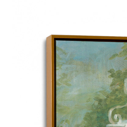 [Color:Polished Gold], Picture of art in a Polished Gold frame at an angle
