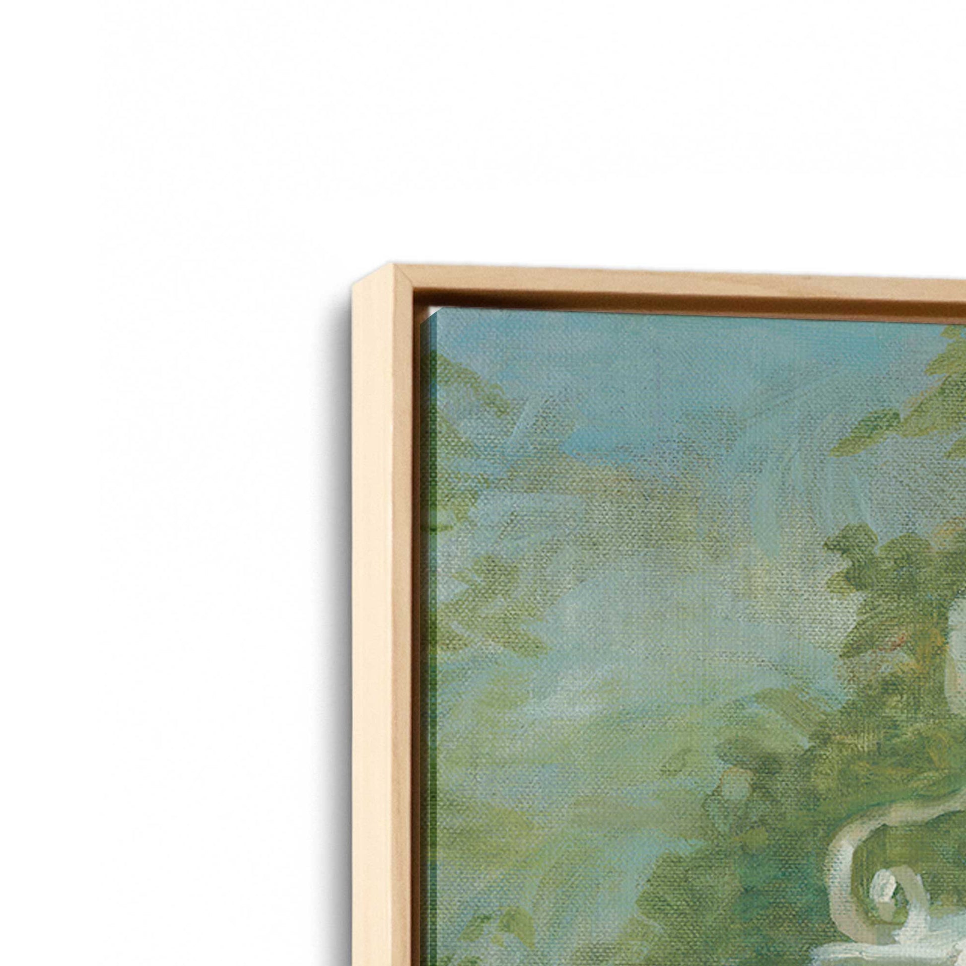[Color:American Maple], Picture of art in a American Maple frame at an angle