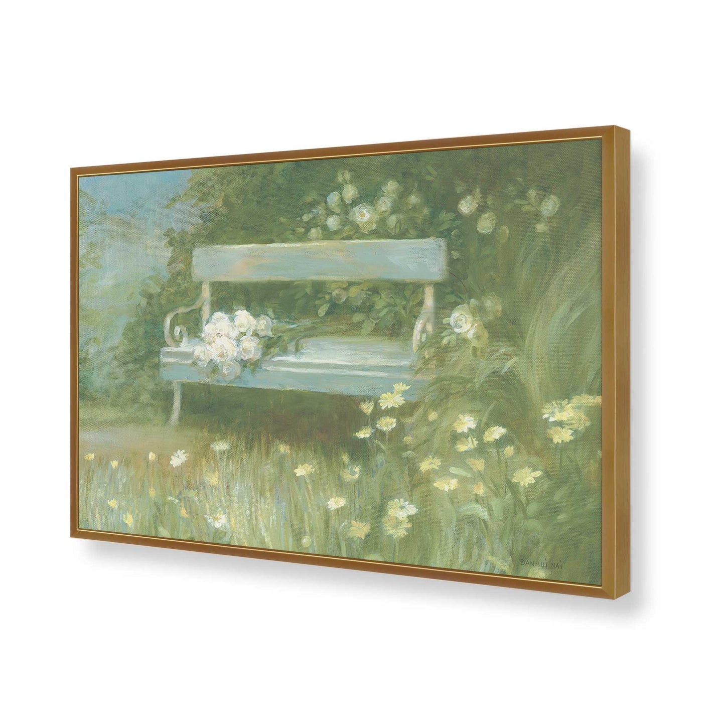 [Color:Polished Gold], Picture of art in a Polished Gold frame of the corner