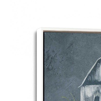 [Color:Opaque White], Picture of art in a White frame at an angle
