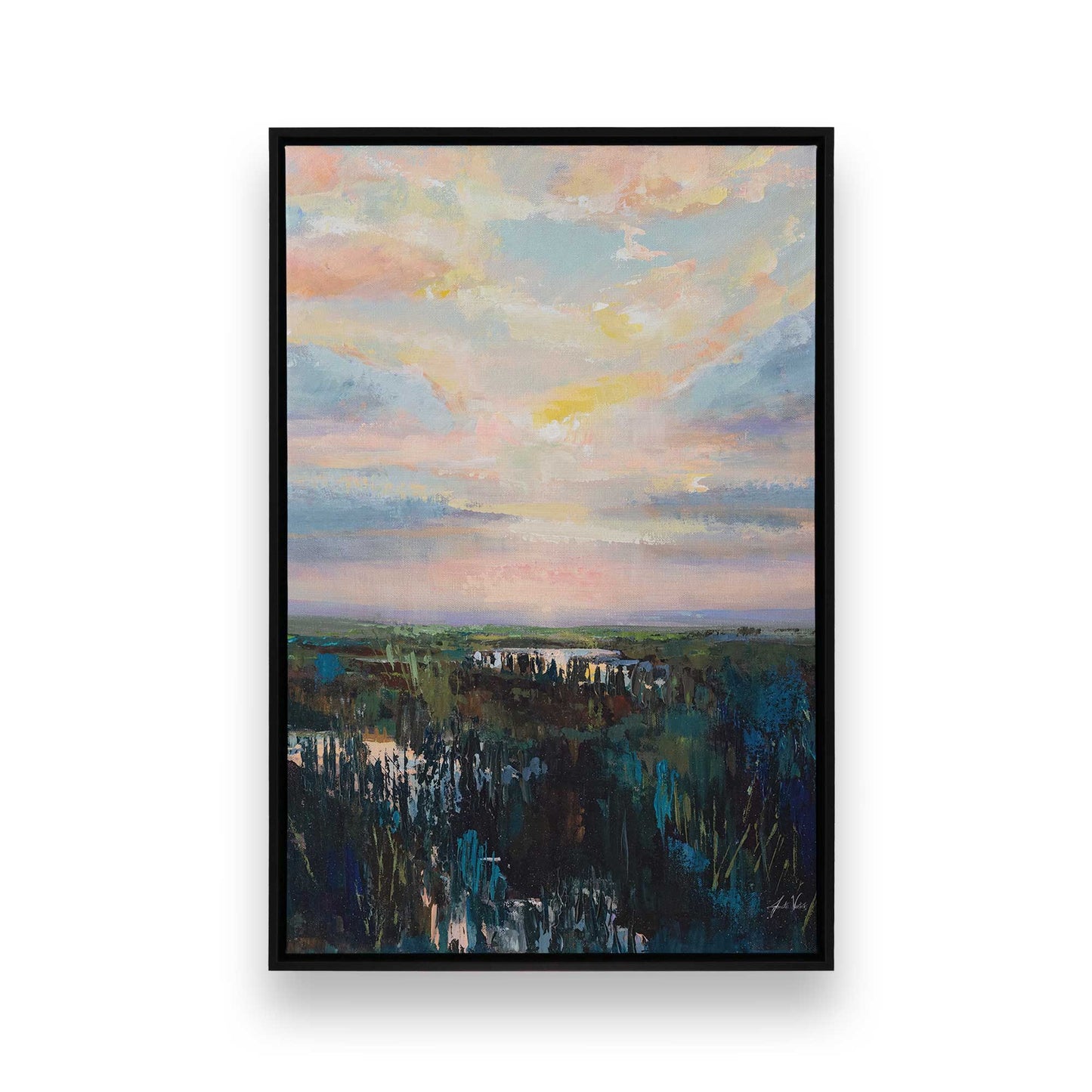 [Color:Satin Black], Picture of art in a Satin Black frame