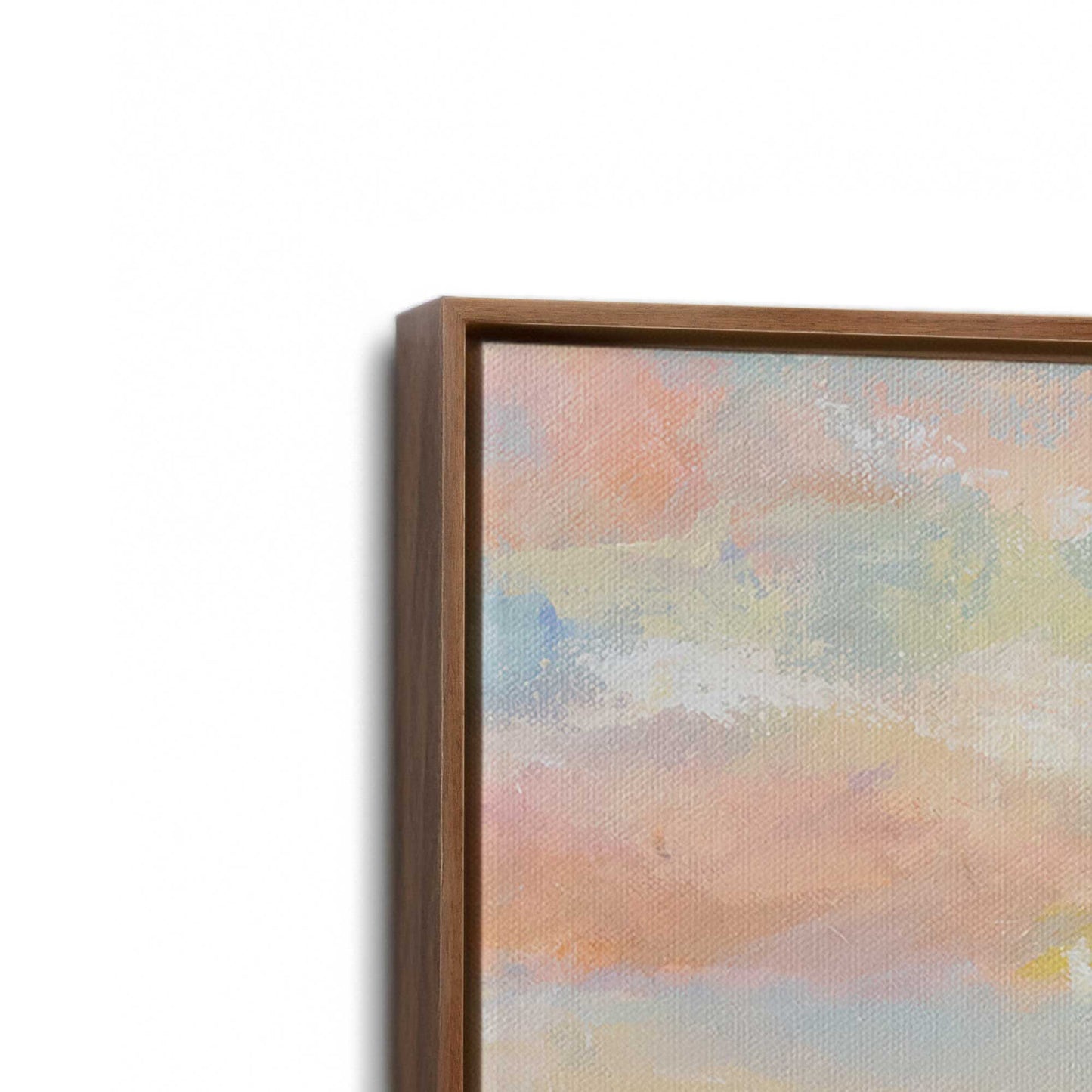 [Color:Walnut], Picture of art in a Walnut frame at an angle