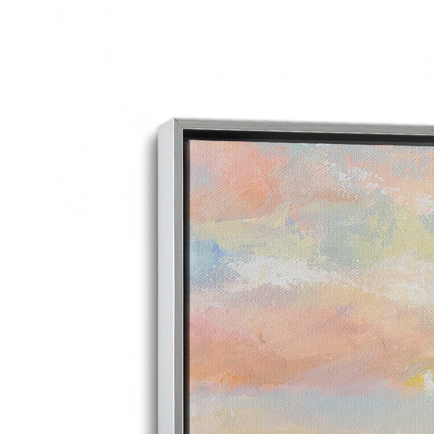 [Color:Polished Chrome], Picture of art in a Polished Chrome frame at an angle