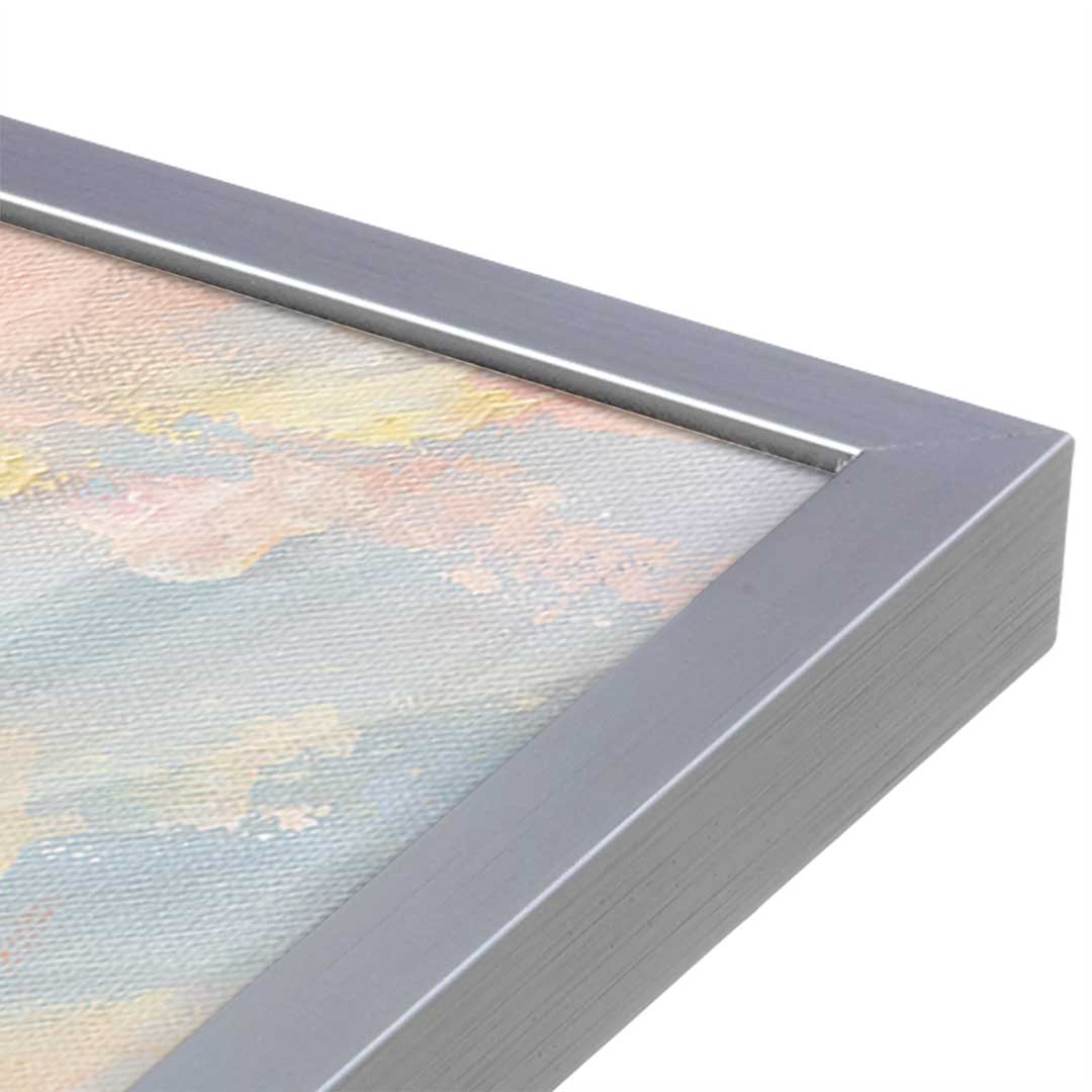 [Color:Polished Chrome], Picture of art in a Polished Chrome frame at an angle