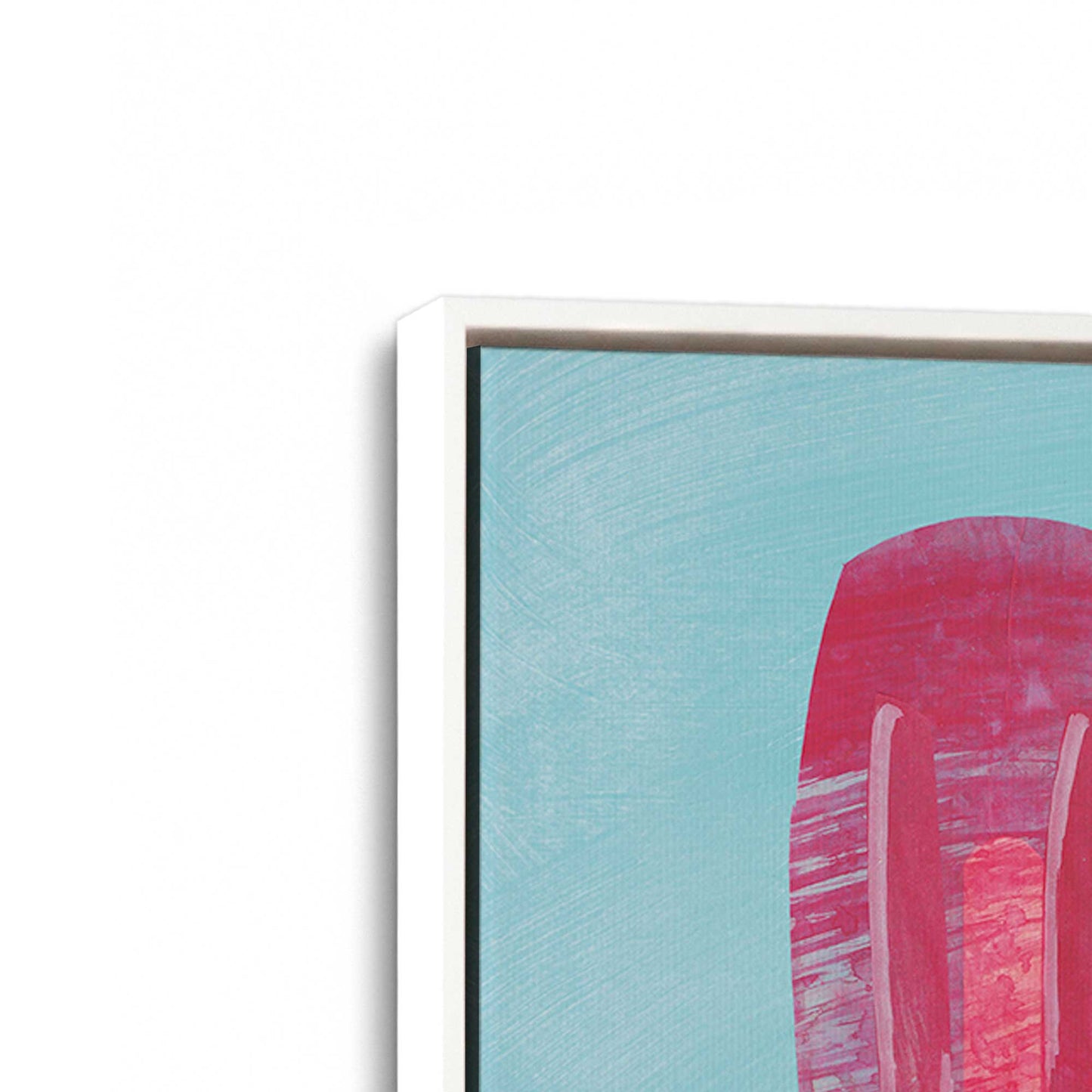[Color:Opaque White], Picture of art in a White frame at an angle