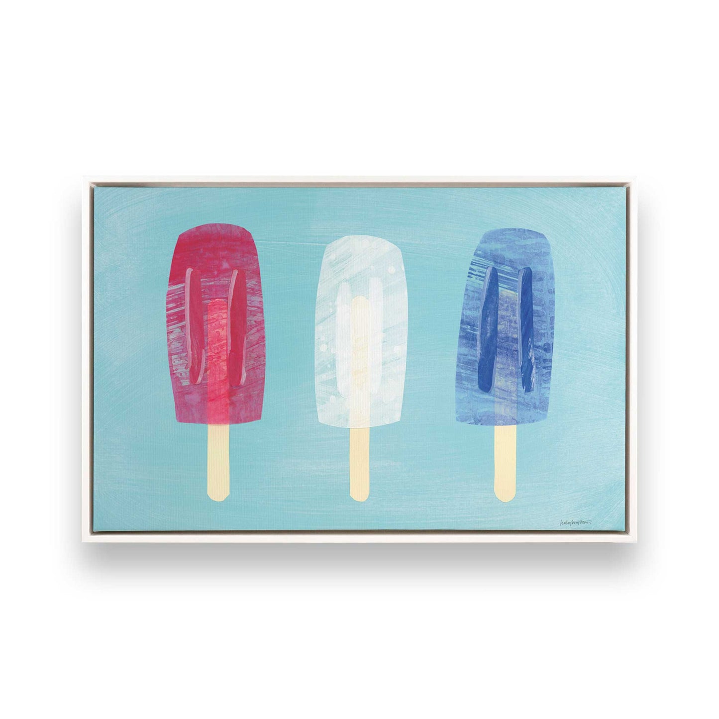 [Color:Opaque White], Picture of art in a White frame