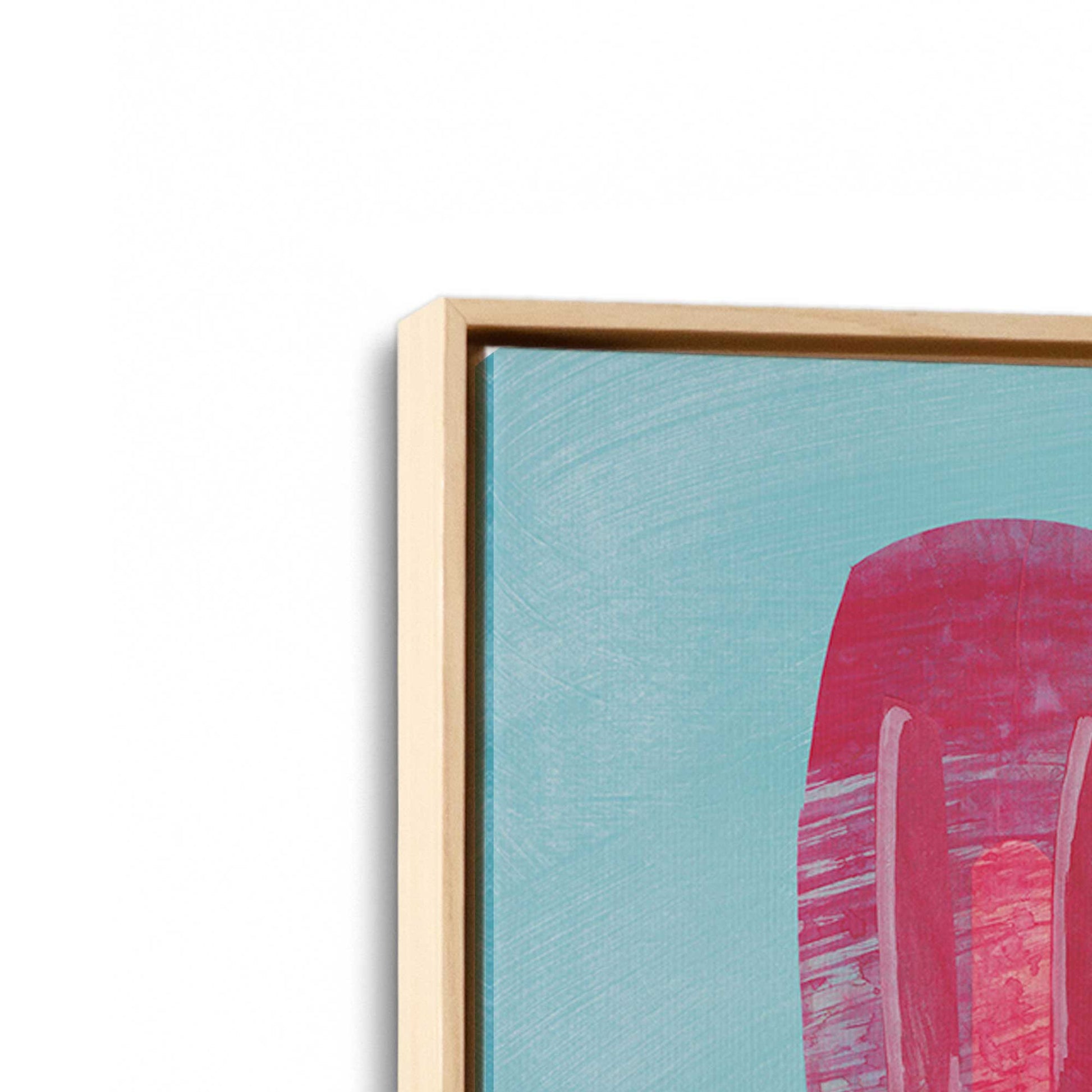 [Color:American Maple], Picture of art in a American Maple frame at an angle