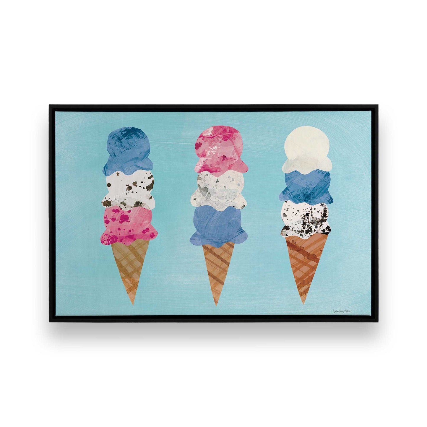 [Color:Satin Black], Picture of art in a Satin Black frame