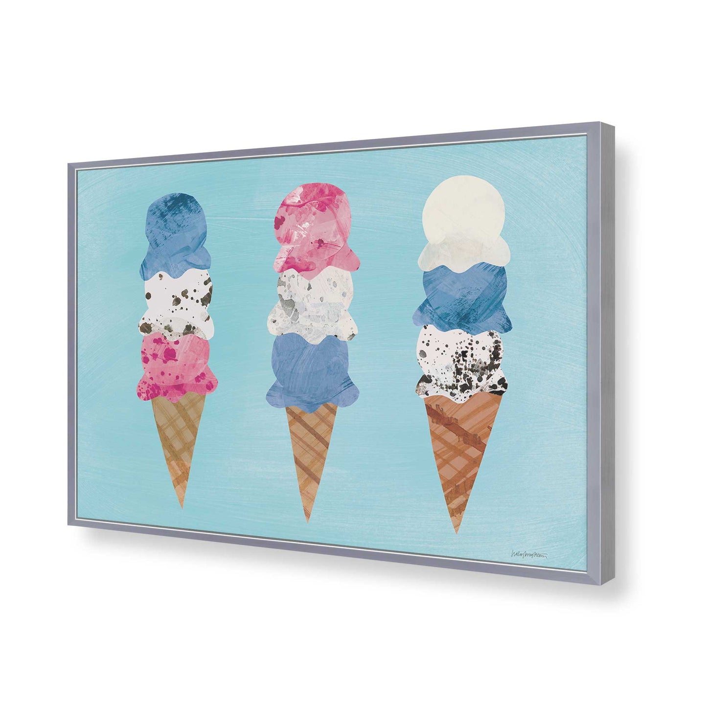 [Color:Polished Chrome], Picture of art in a Polished Chrome frame of the corner