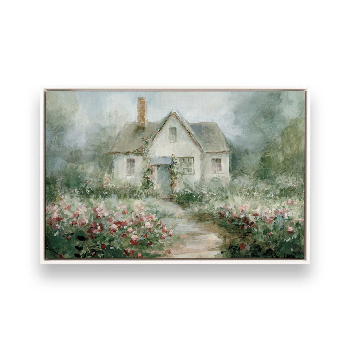 [Color:Opaque White], Picture of art in a White frame
