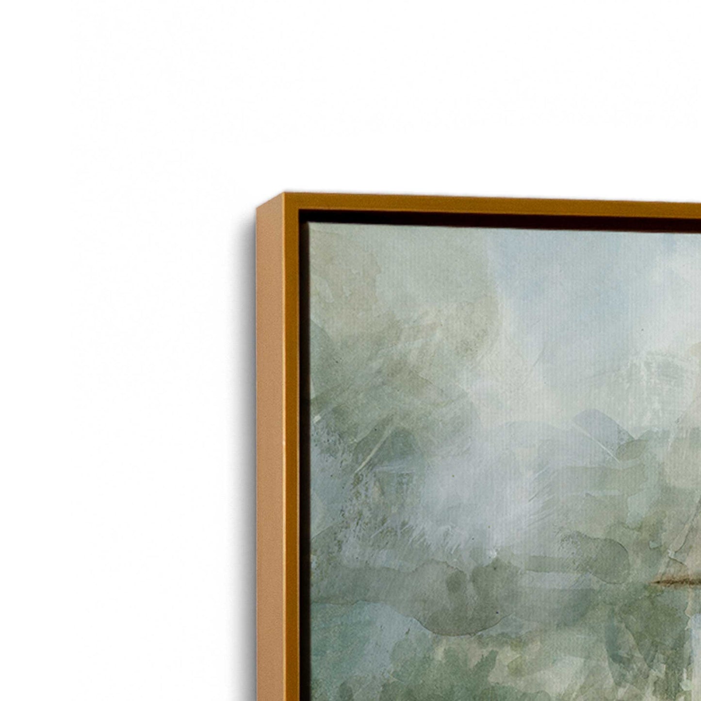 [Color:Polished Gold], Picture of art in a Polished Gold frame at an angle