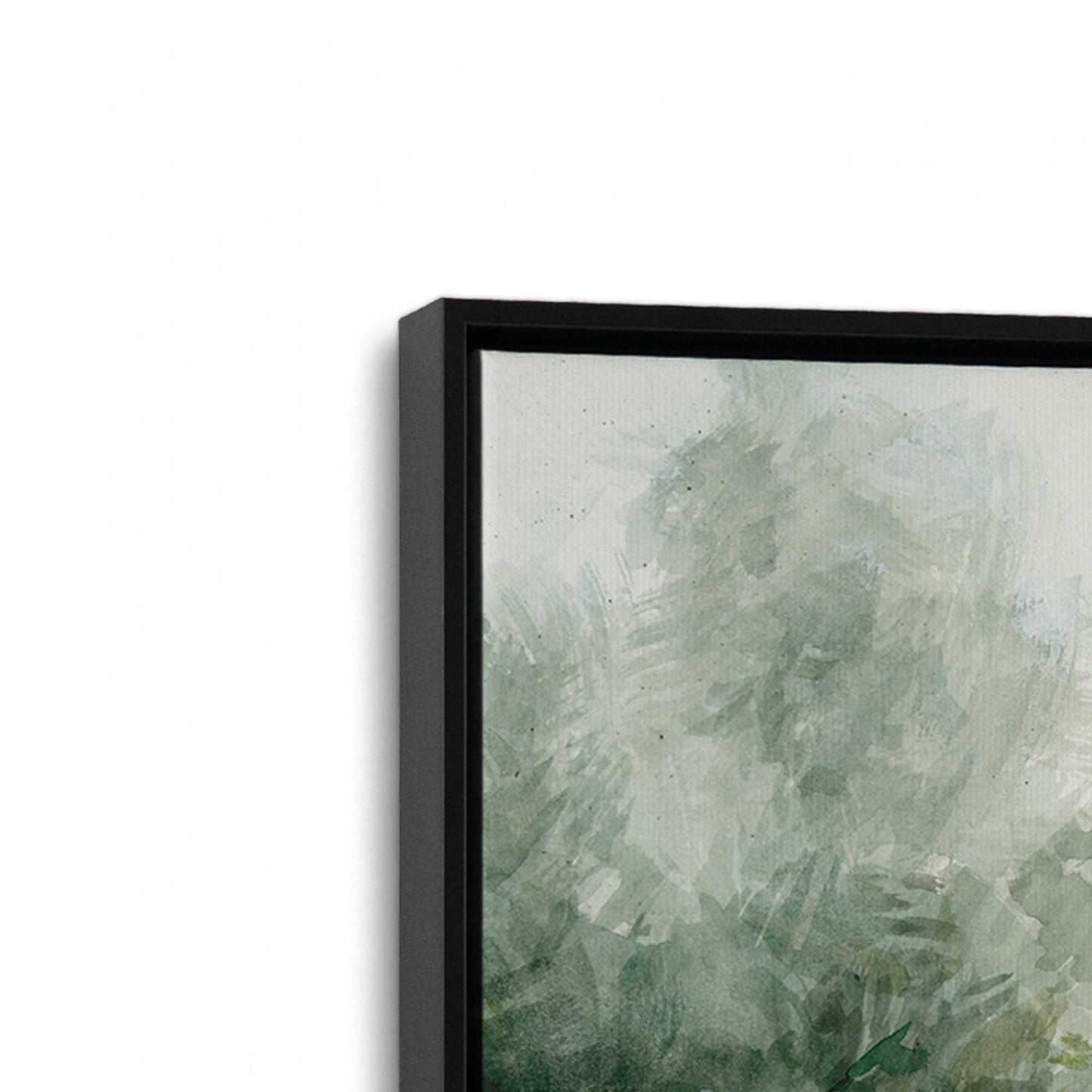 [Color:Satin Black], Picture of art in a Satin Black frame at an angle