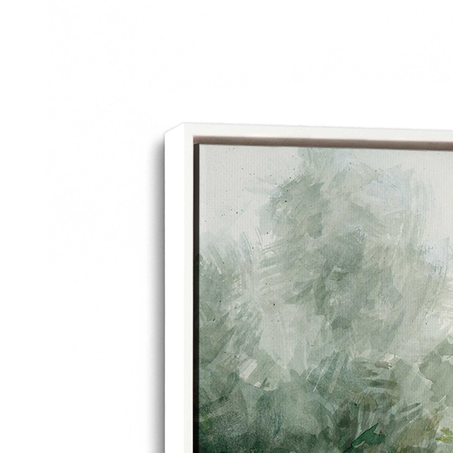 [Color:Opaque White], Picture of art in a White frame at an angle