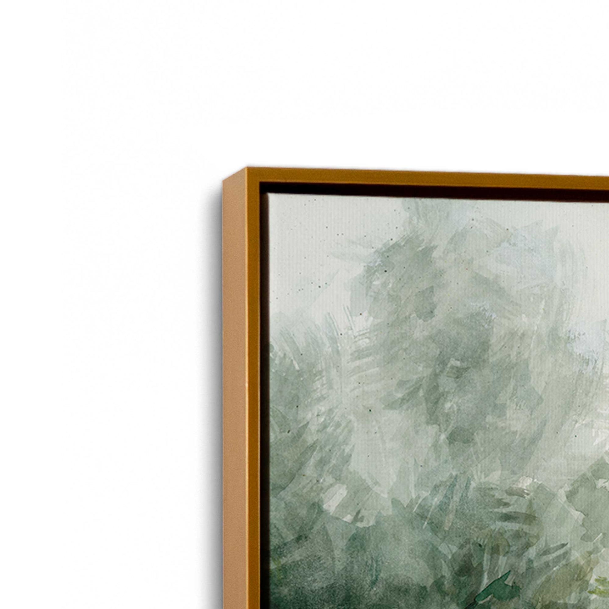 [Color:Polished Gold], Picture of art in a Polished Gold frame at an angle