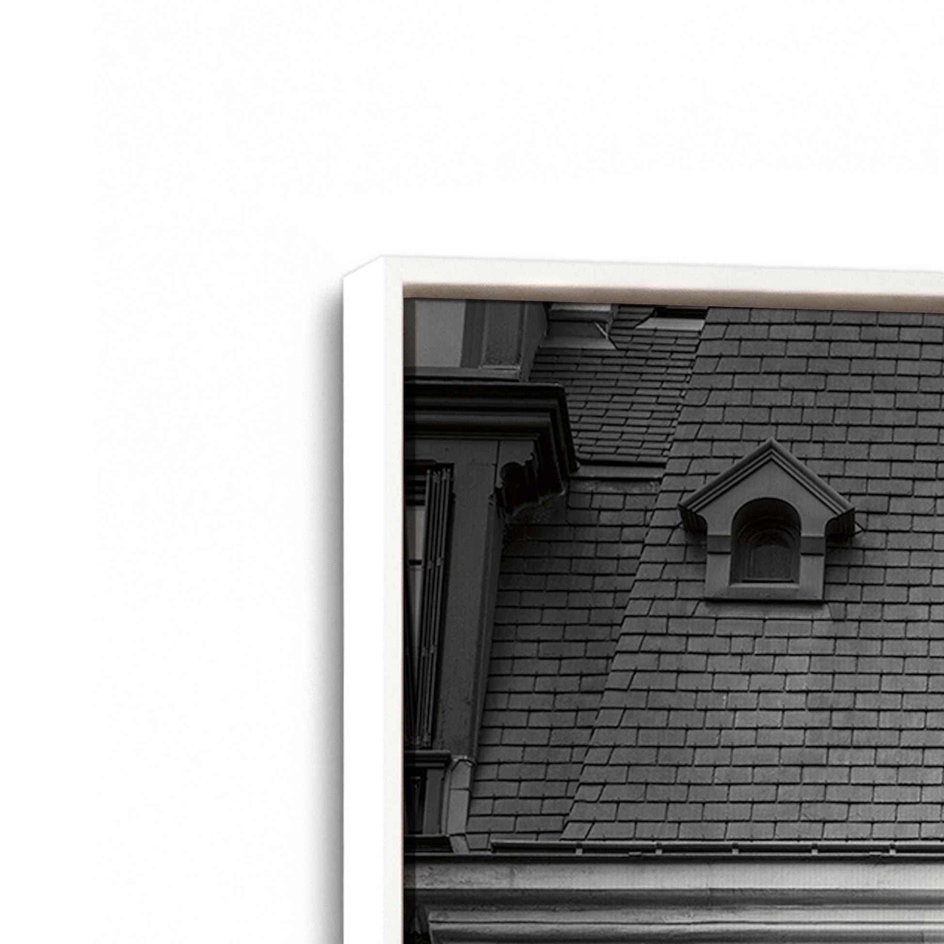 [Color:Opaque White], Picture of art in a White frame at an angle