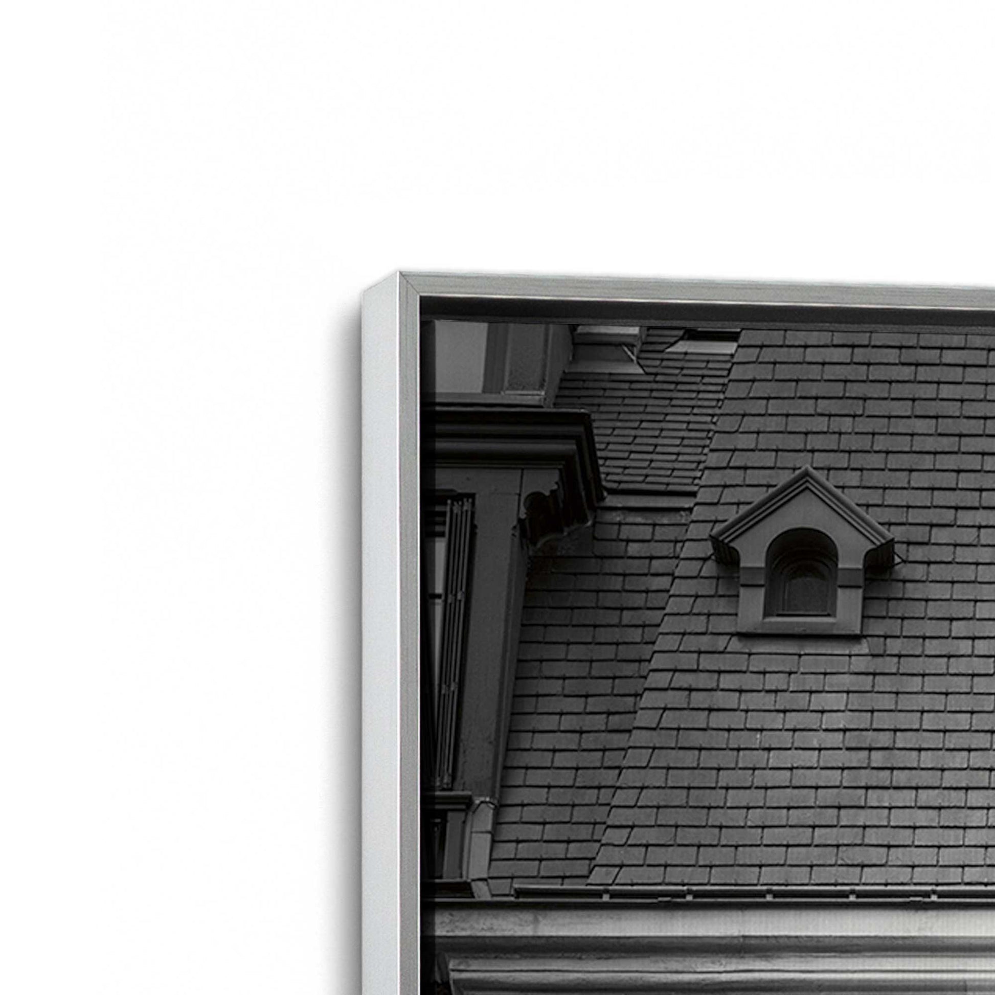 [Color:Polished Chrome], Picture of art in a Polished Chrome frame at an angle