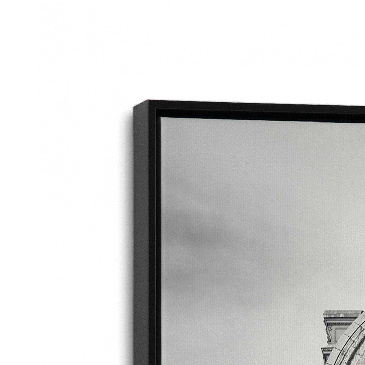 [Color:Satin Black], Picture of art in a Satin Black frame at an angle
