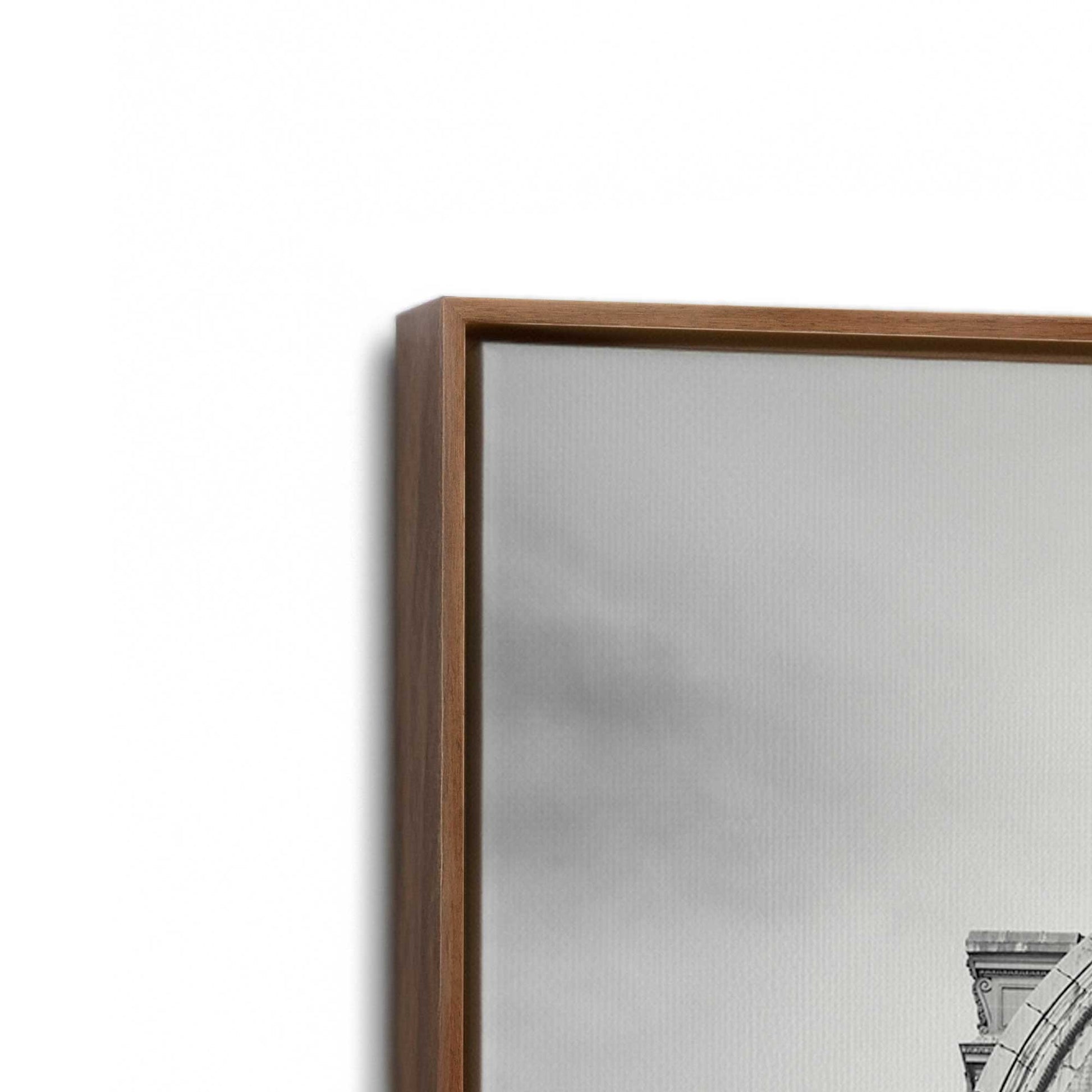 [Color:Walnut], Picture of art in a Walnut frame at an angle