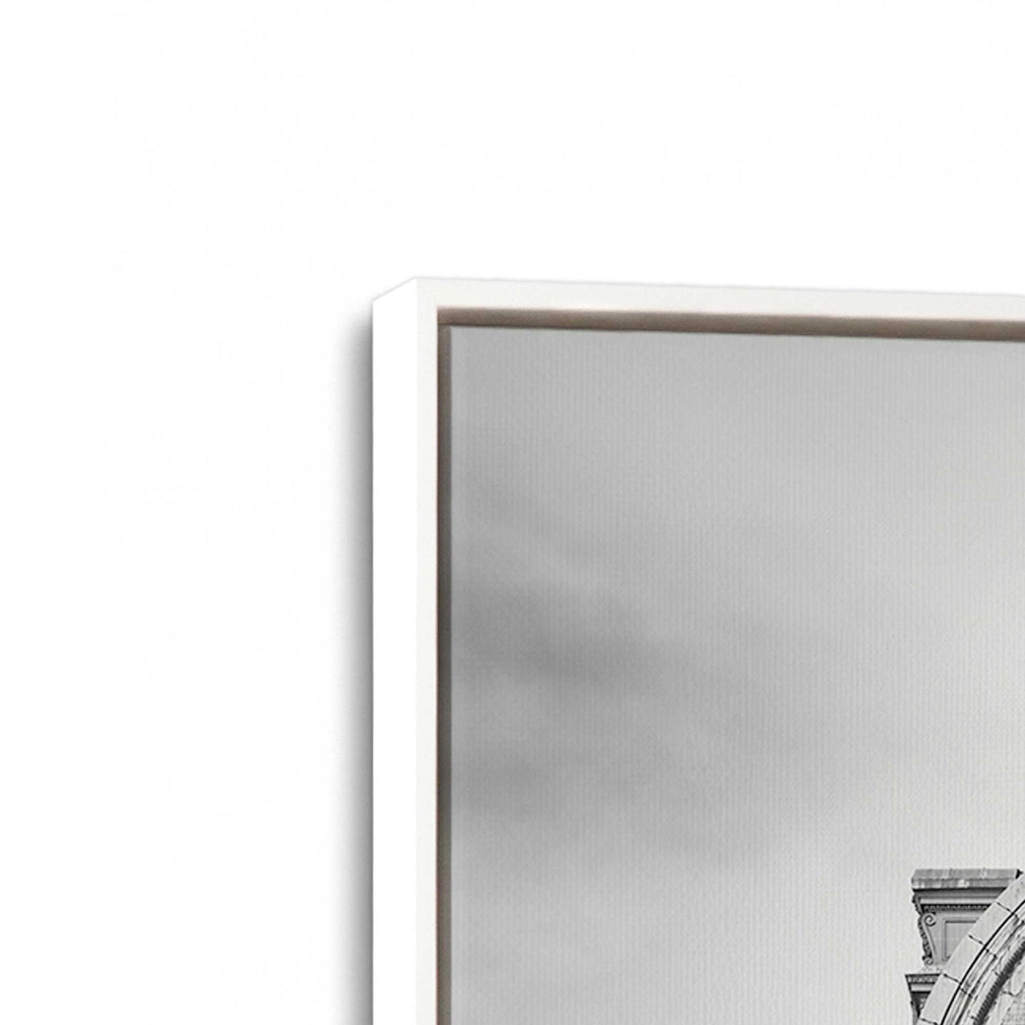 [Color:Opaque White], Picture of art in a White frame at an angle