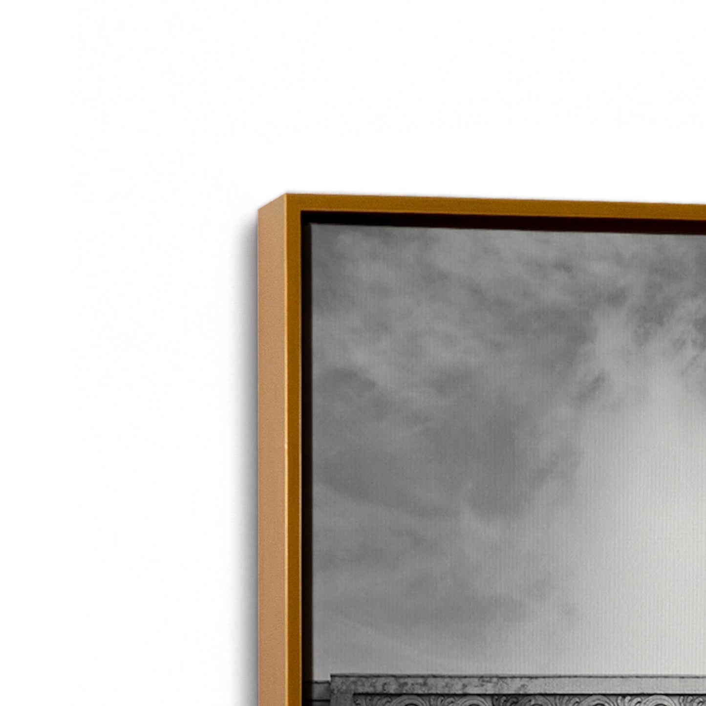 [Color:Polished Gold], Picture of art in a Polished Gold frame at an angle
