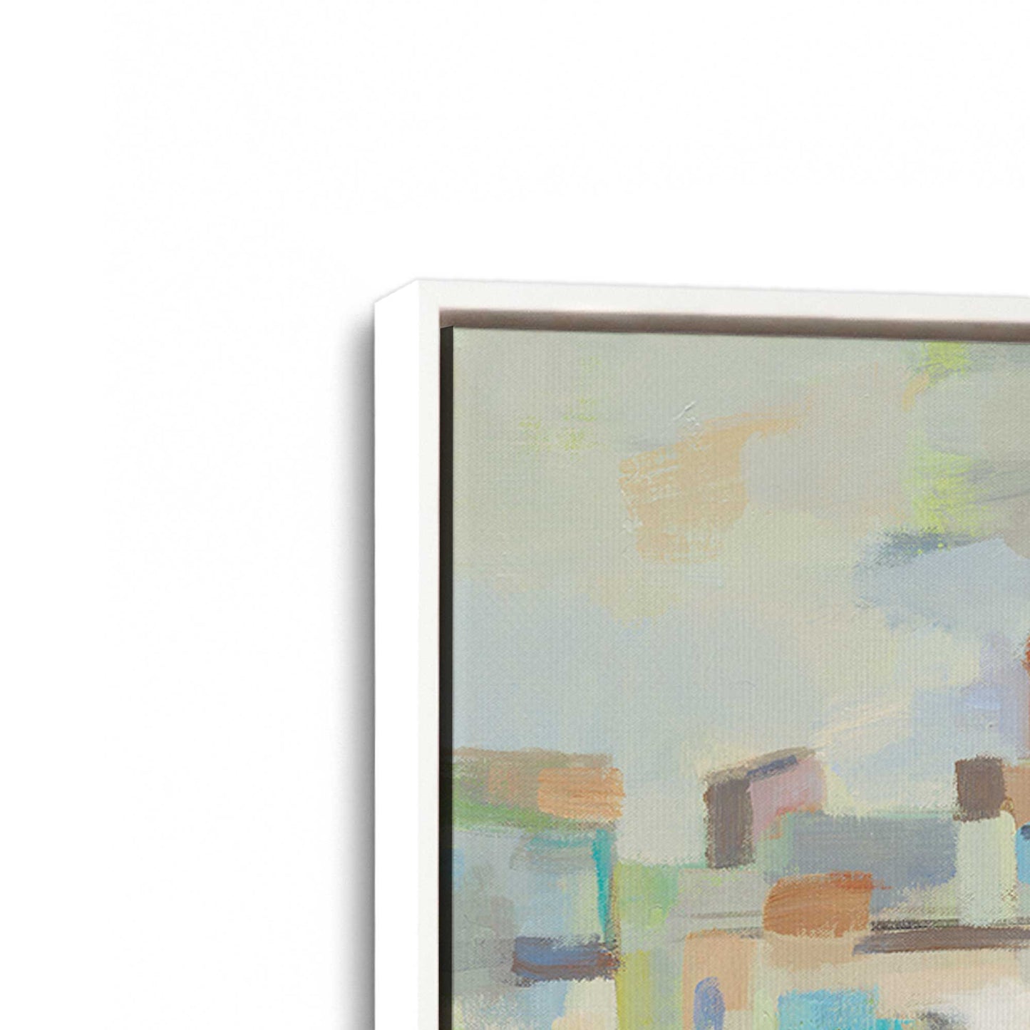 [Color:Opaque White], Picture of art in a White frame at an angle