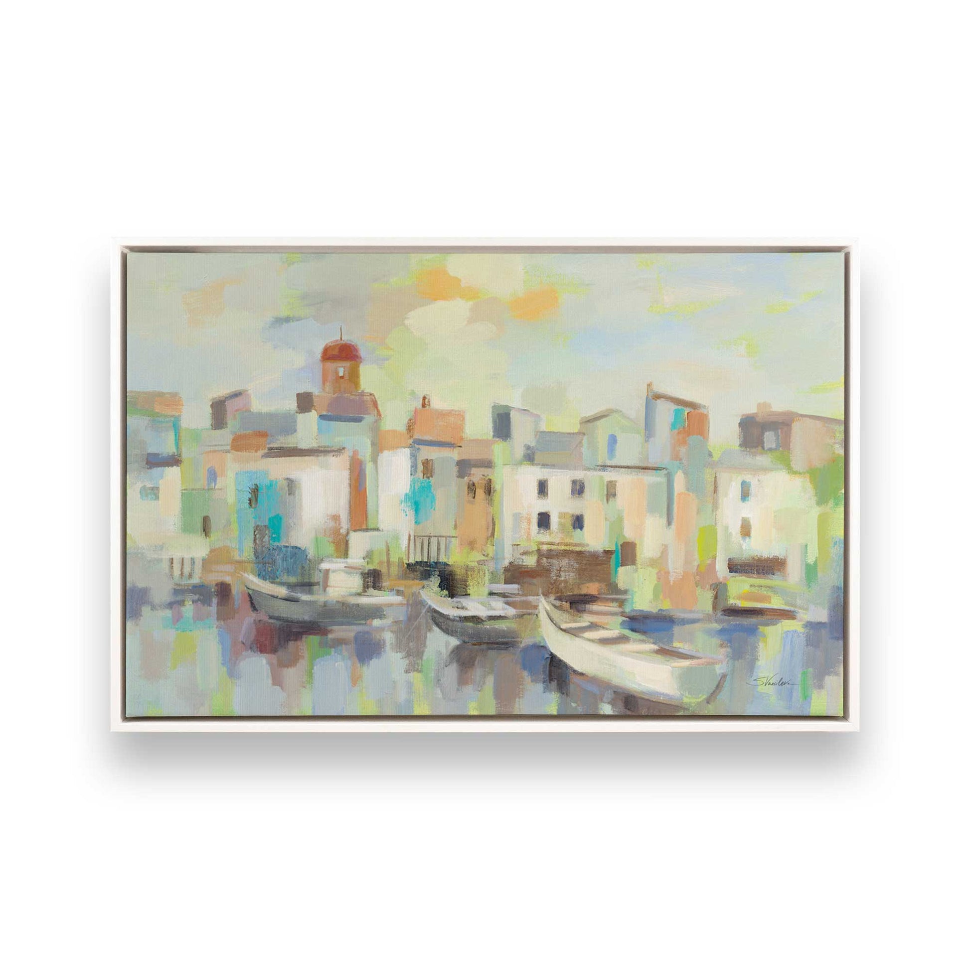 [Color:Opaque White], Picture of art in a White frame