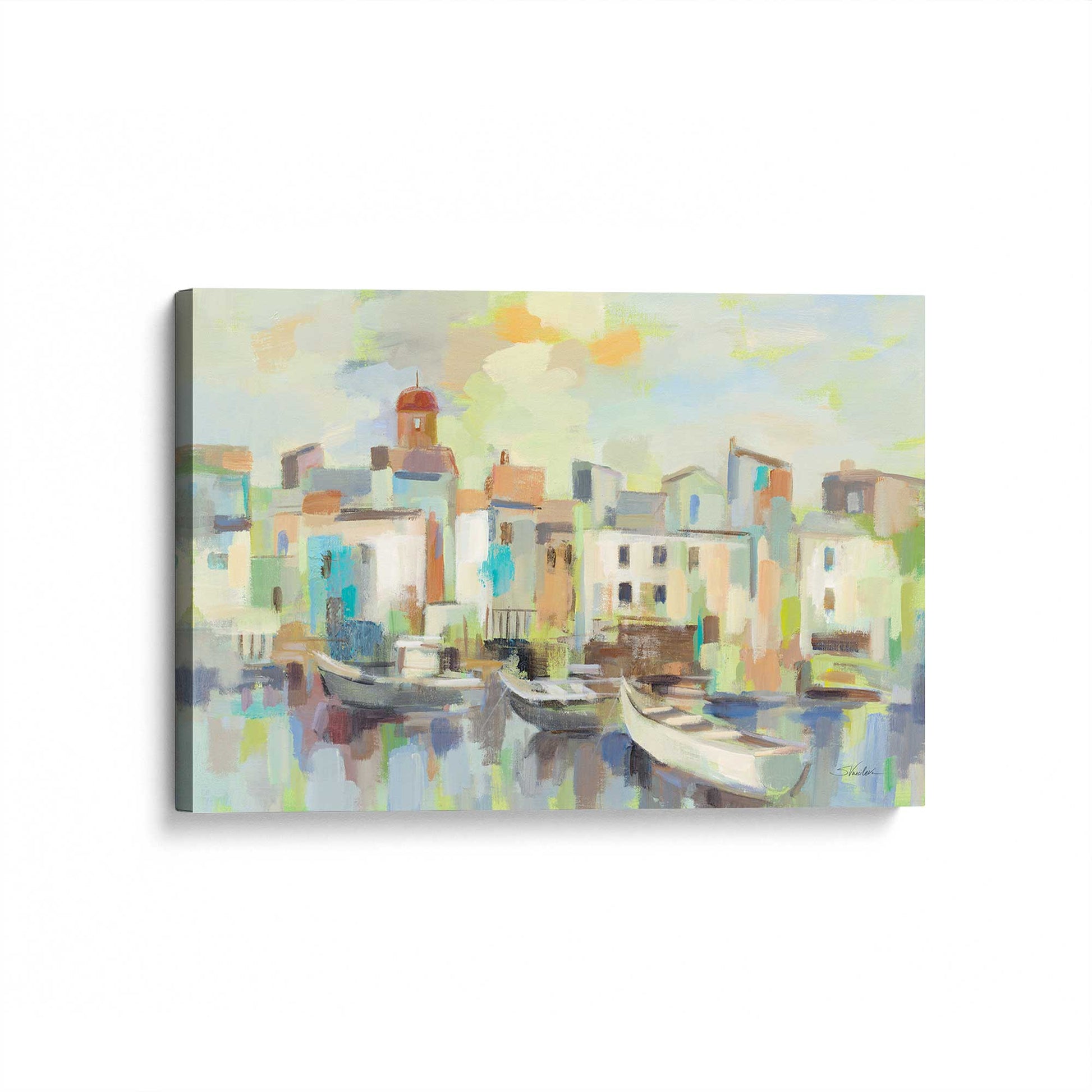 [Color:Stretched Canvas], Picture of art at an angle