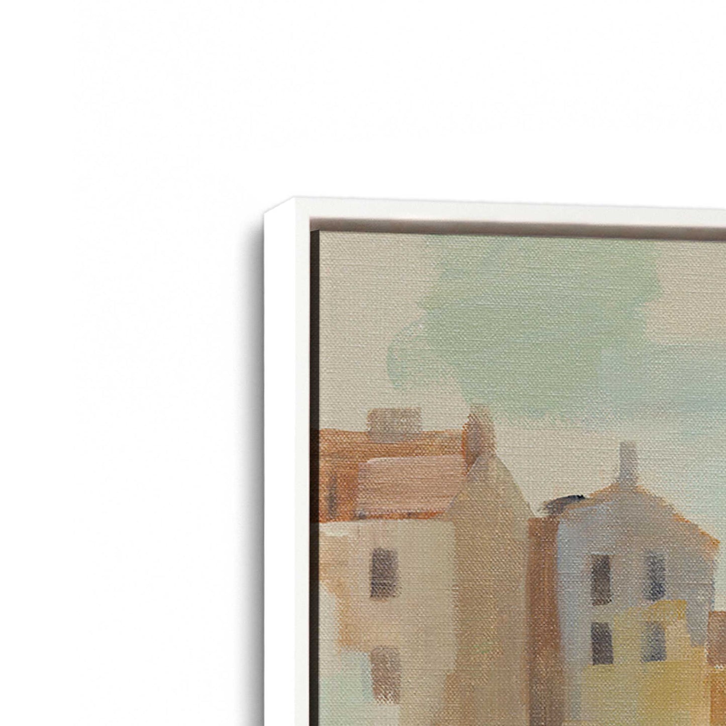 [Color:Opaque White], Picture of art in a White frame at an angle