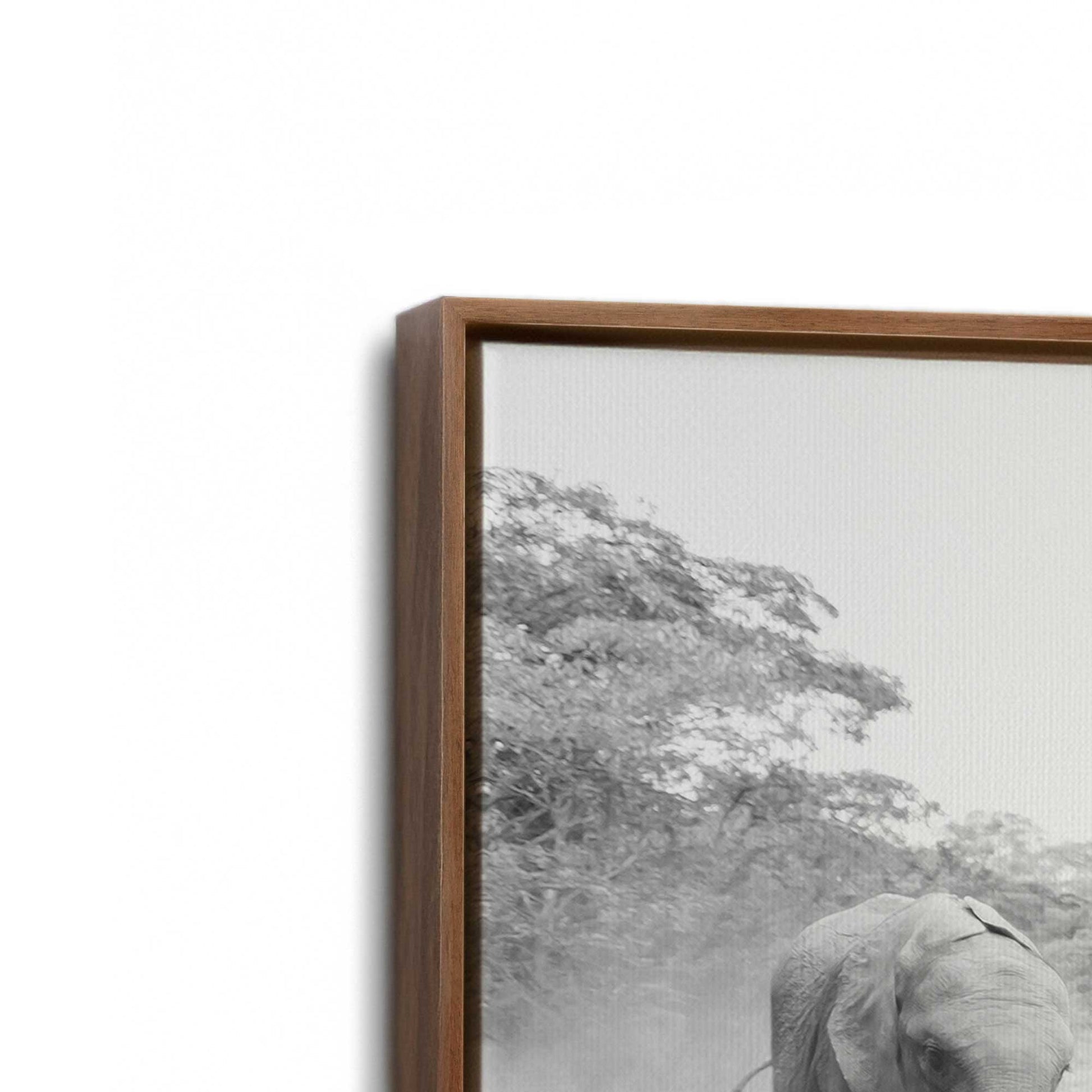 [Color:Walnut], Picture of art in a Walnut frame at an angle