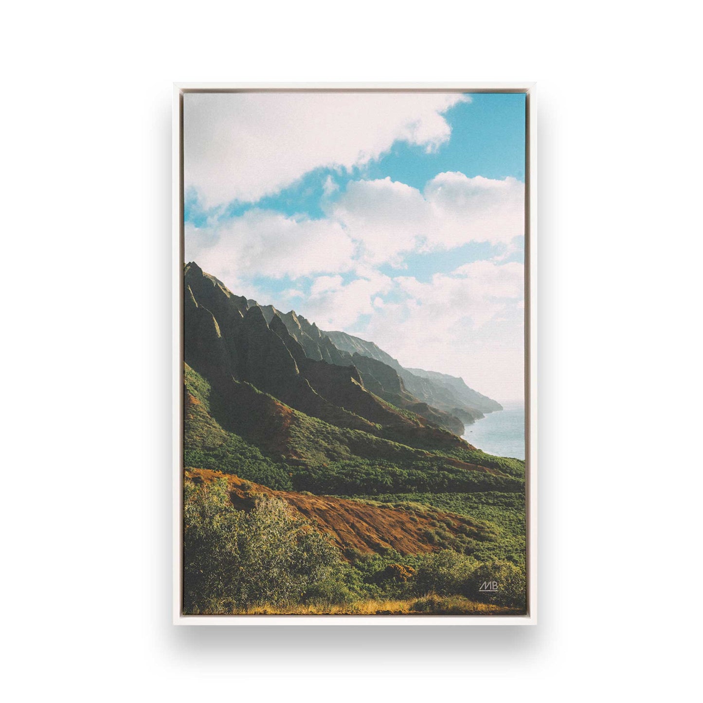 [Color:Opaque White], Picture of art in a White frame