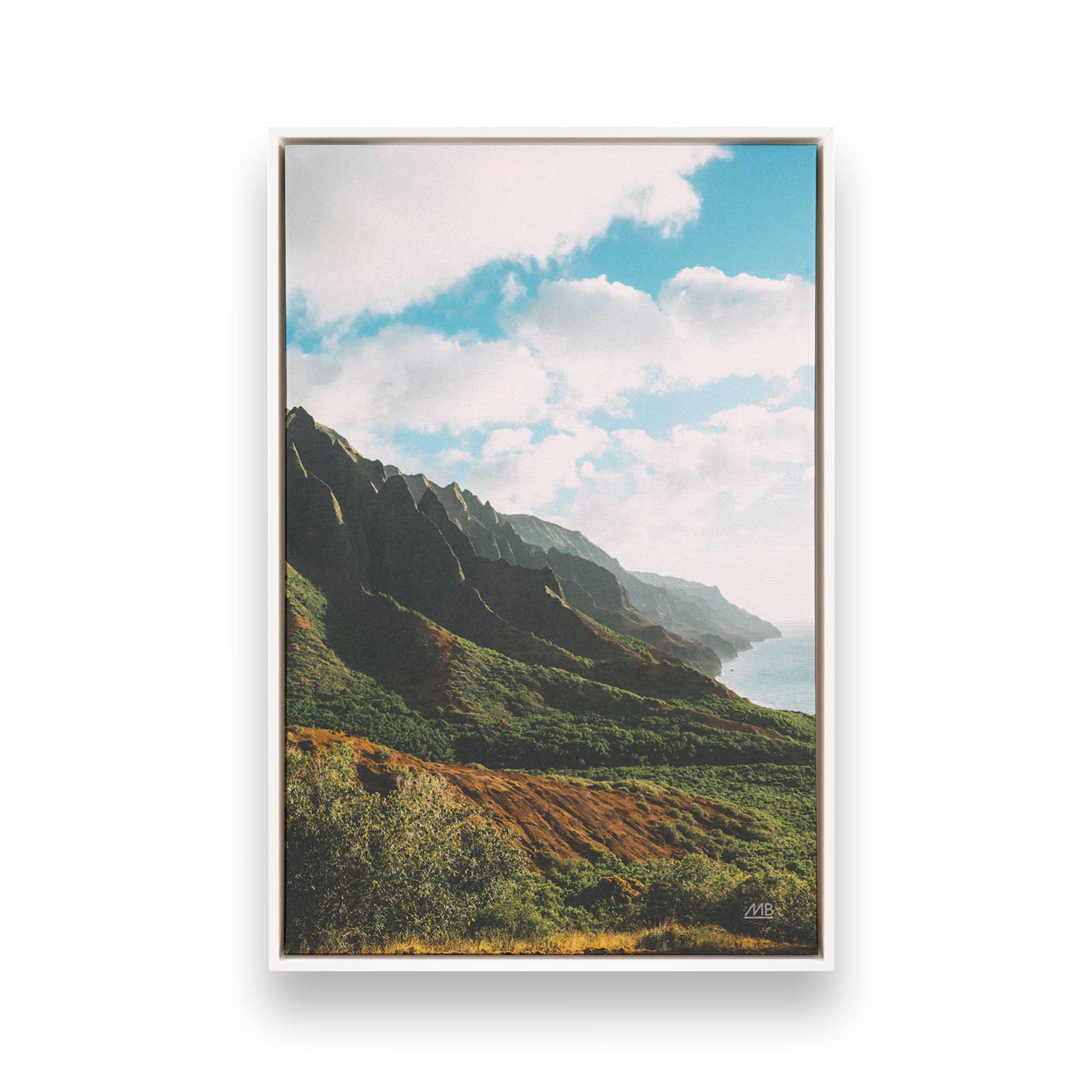 [Color:Opaque White], Picture of art in a White frame