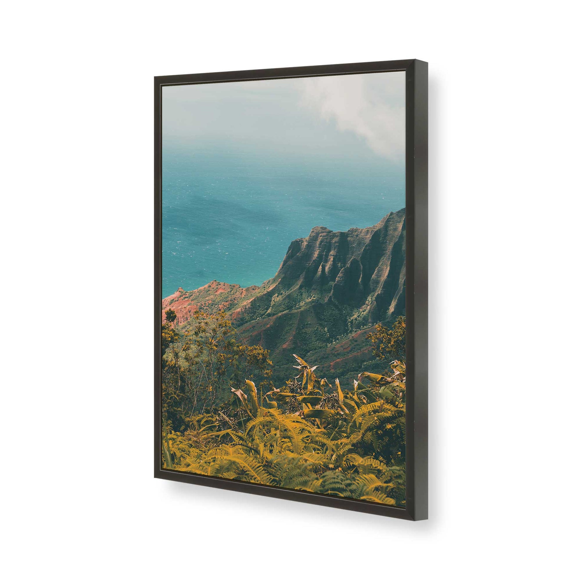 [Color:Satin Black], Picture of art in a Satin Black frame of the corner