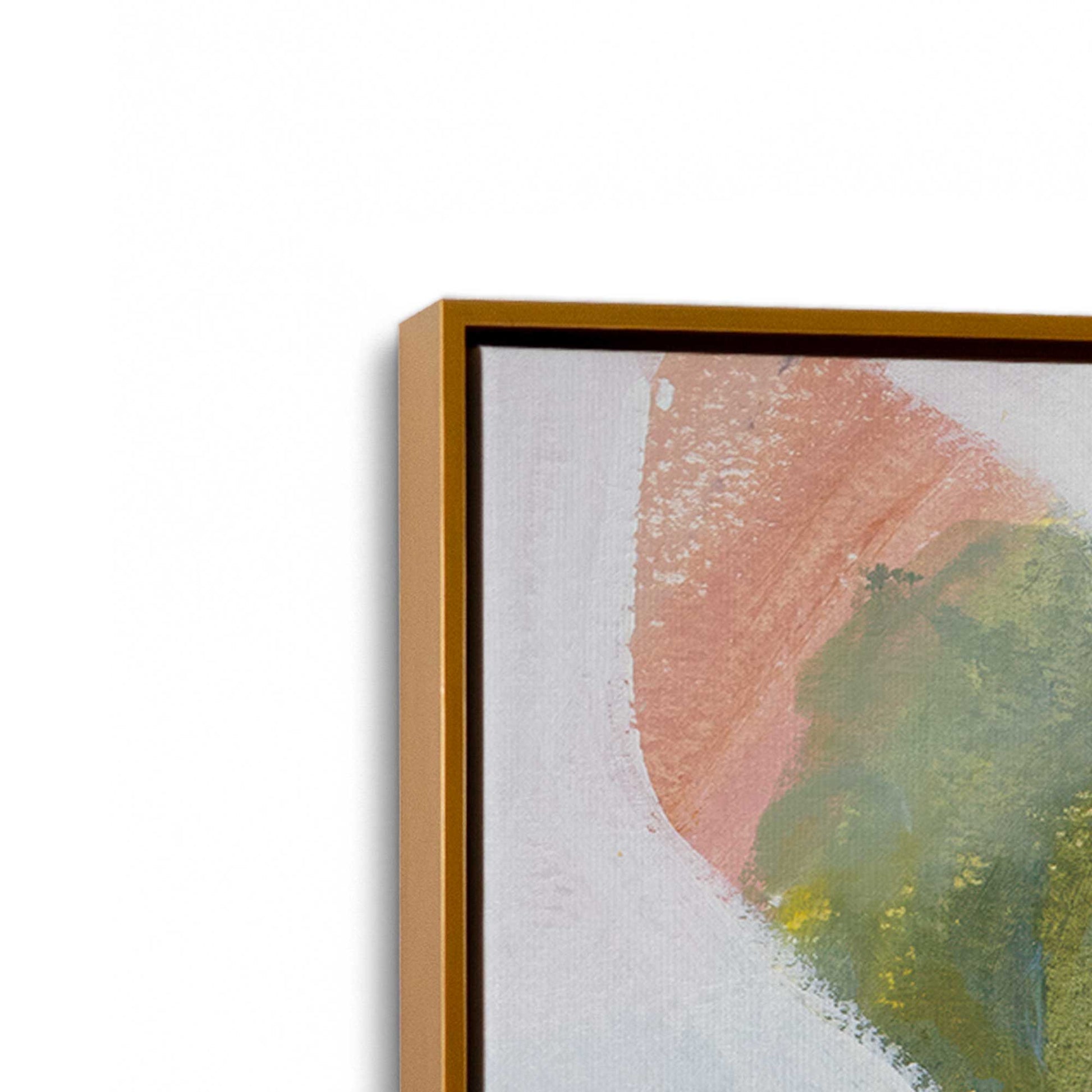 [Color:Polished Gold], Picture of art in a Polished Gold frame at an angle