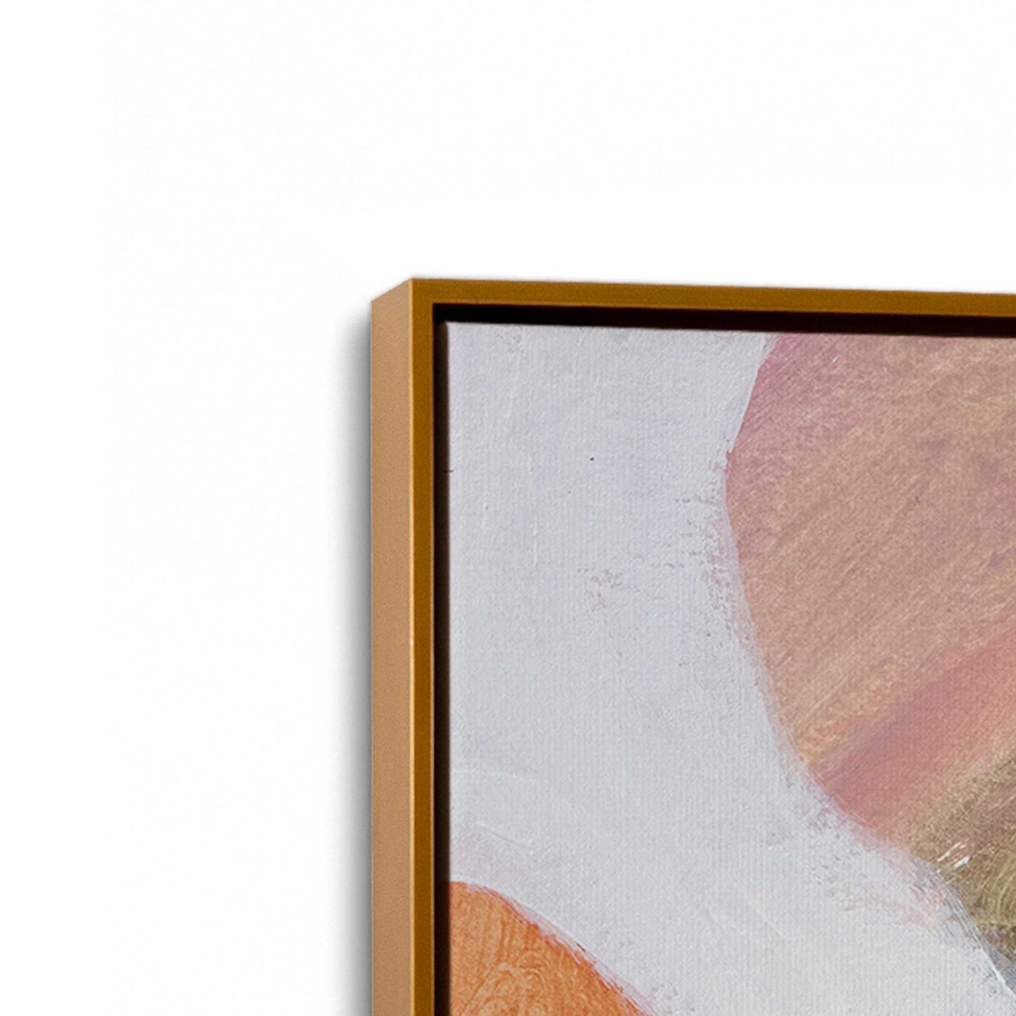 [Color:Polished Gold], Picture of art in a Polished Gold frame at an angle