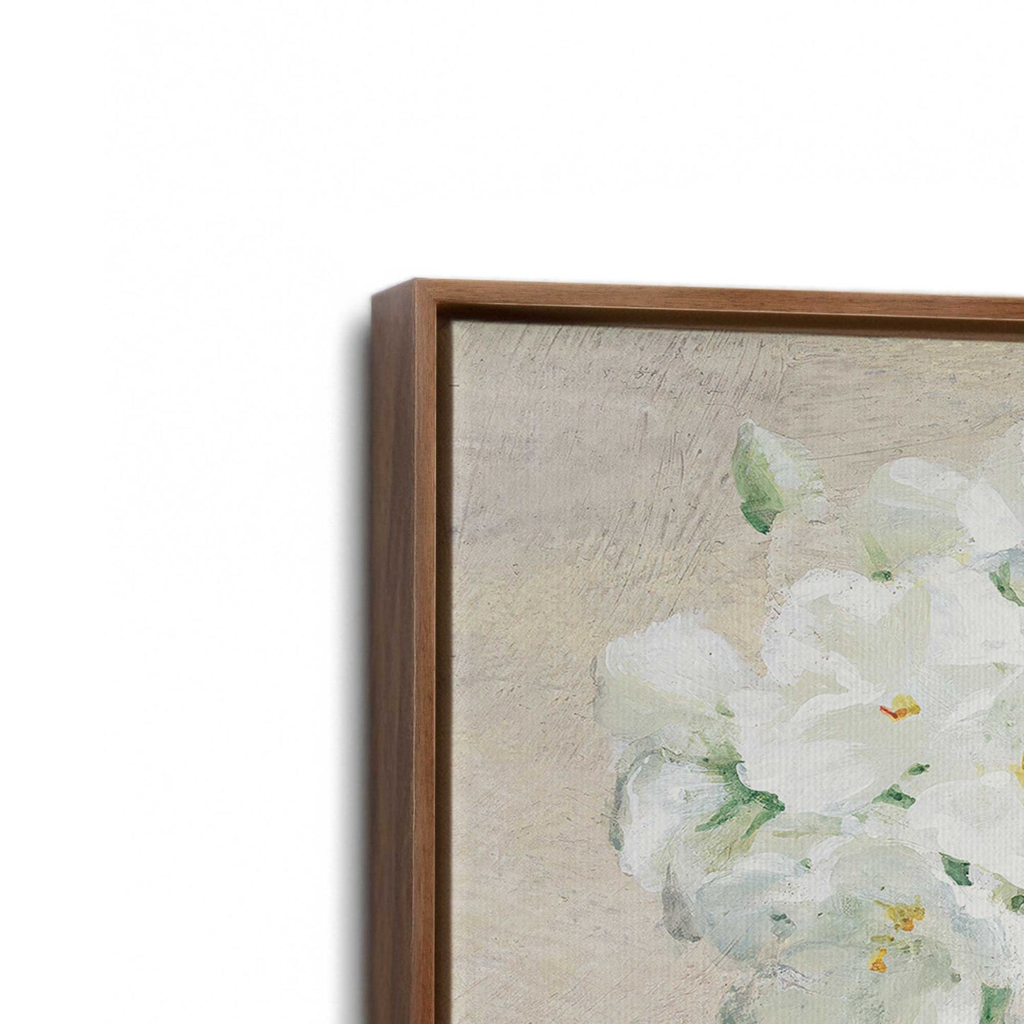 [Color:Walnut], Picture of art in a Walnut frame at an angle