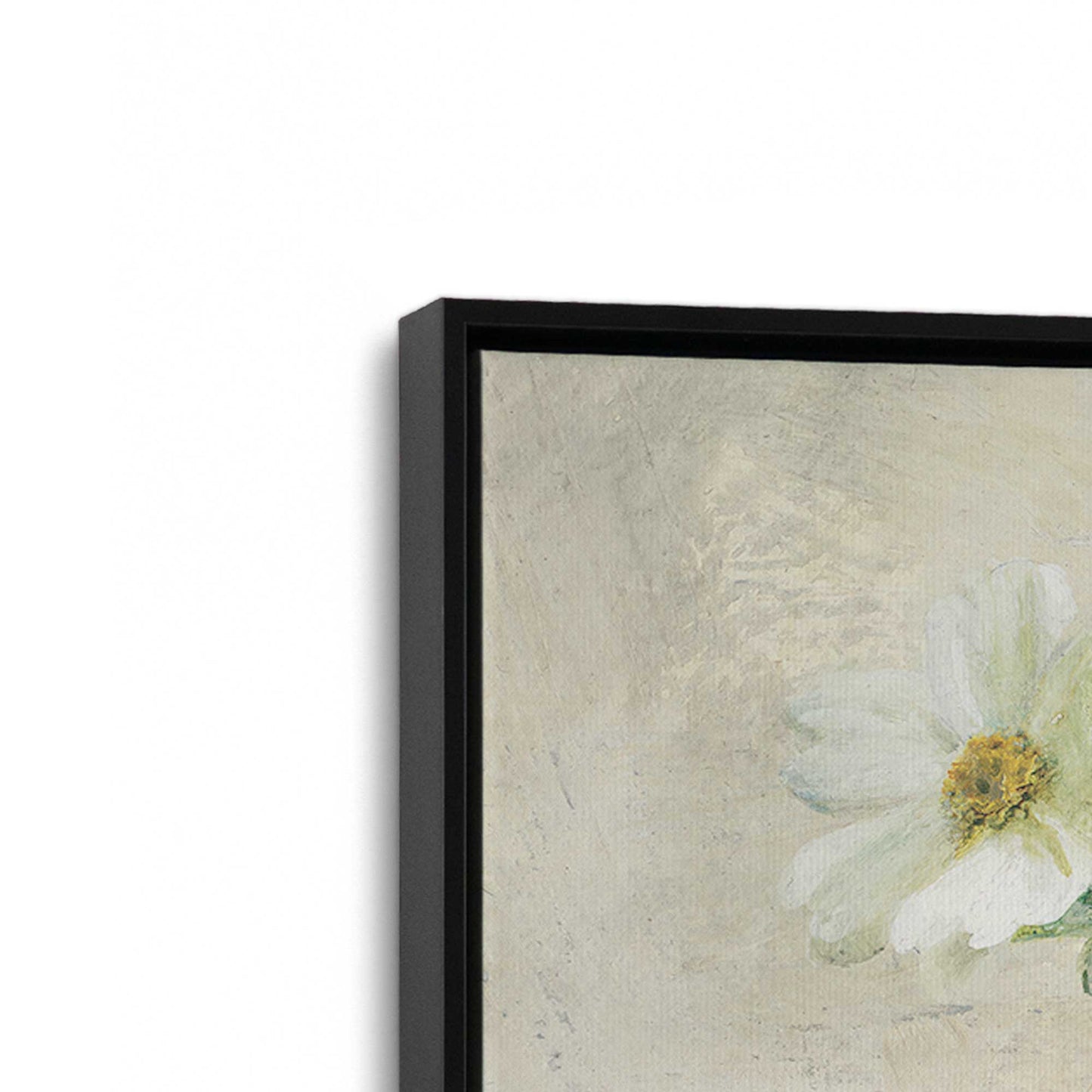 [Color:Satin Black], Picture of art in a Satin Black frame at an angle