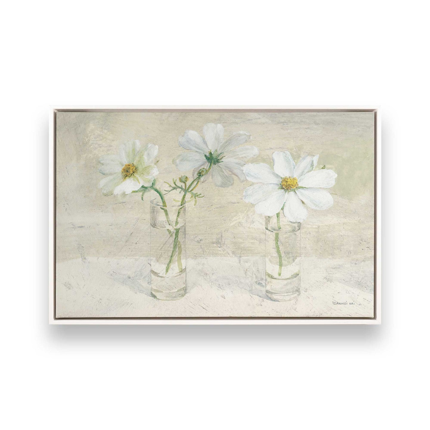 [Color:Opaque White], Picture of art in a White frame