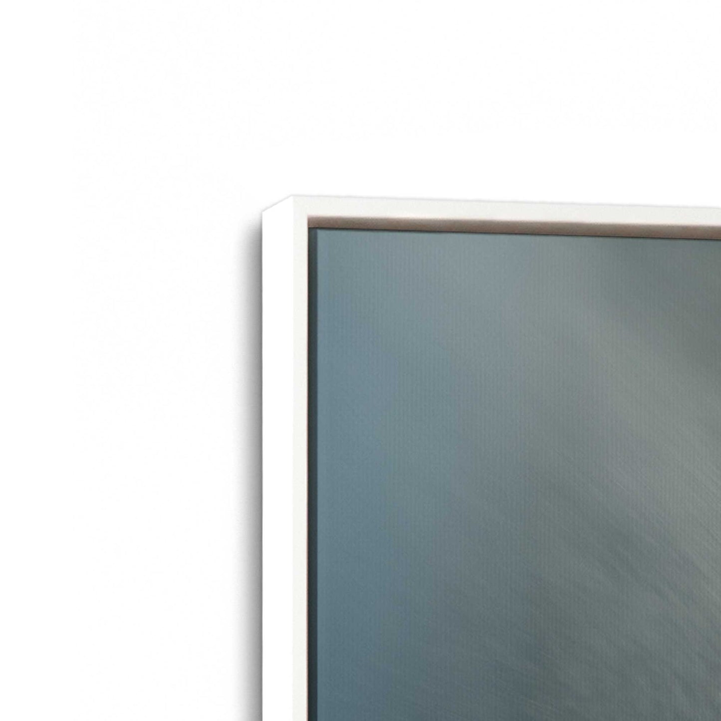 [Color:Opaque White], Picture of art in a White frame at an angle