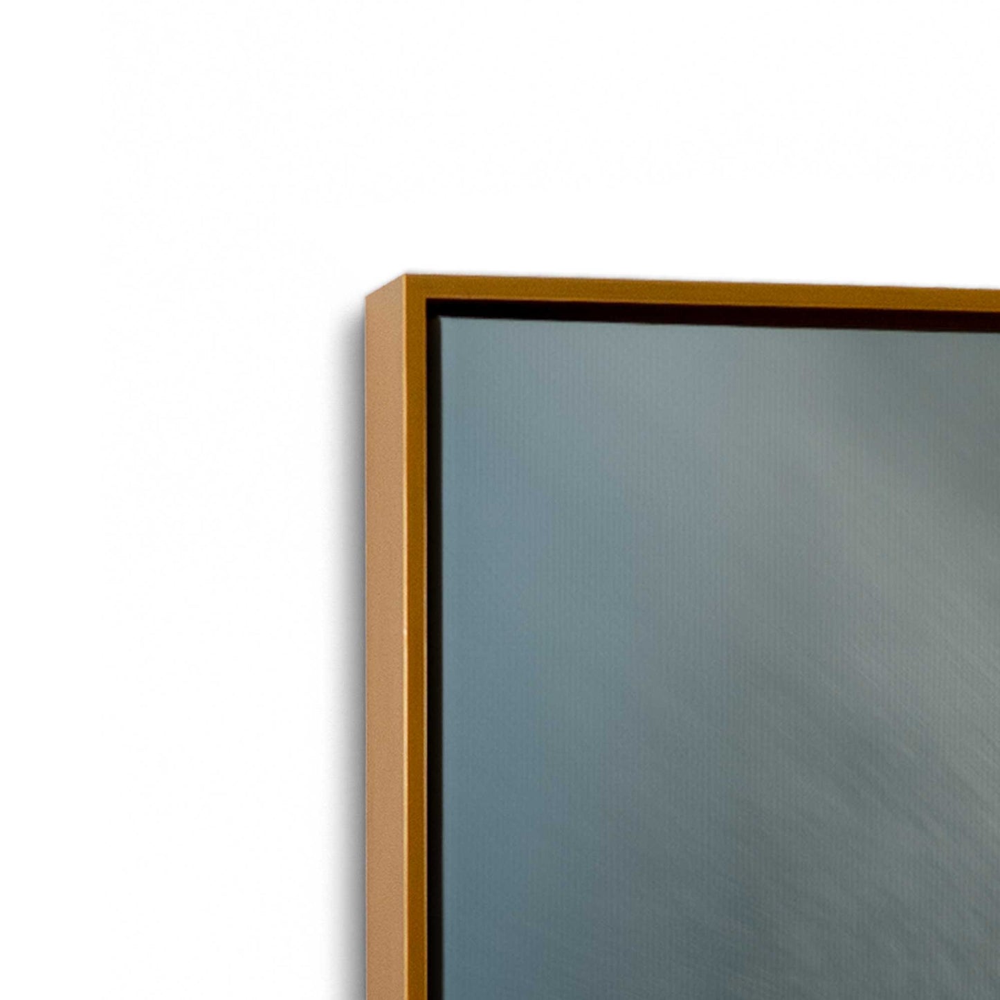 [Color:Polished Gold], Picture of art in a Polished Gold frame at an angle