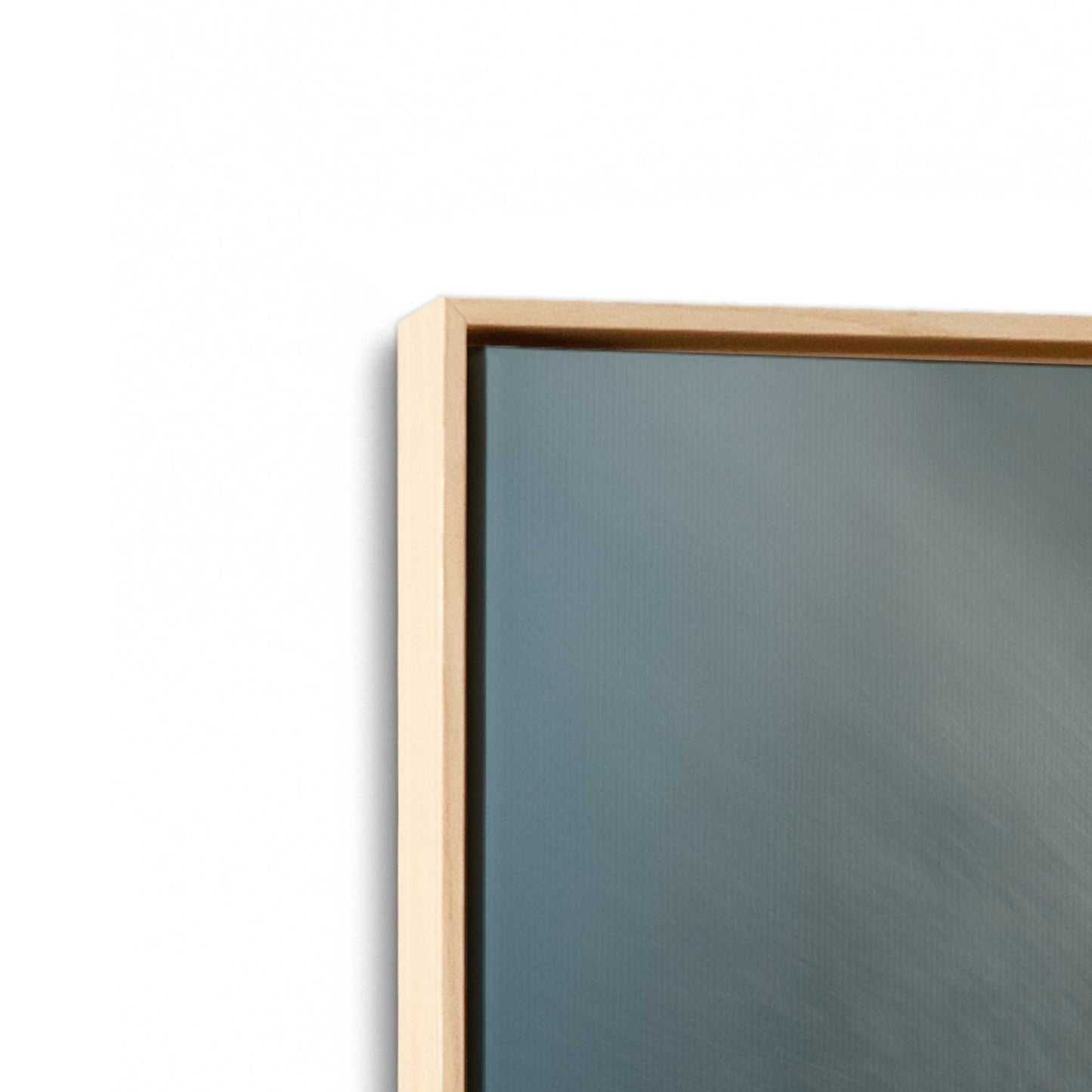 [Color:American Maple], Picture of art in a American Maple frame at an angle