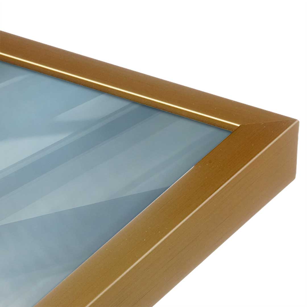 [Color:Polished Gold], Picture of art in a Polished Gold frame at an angle