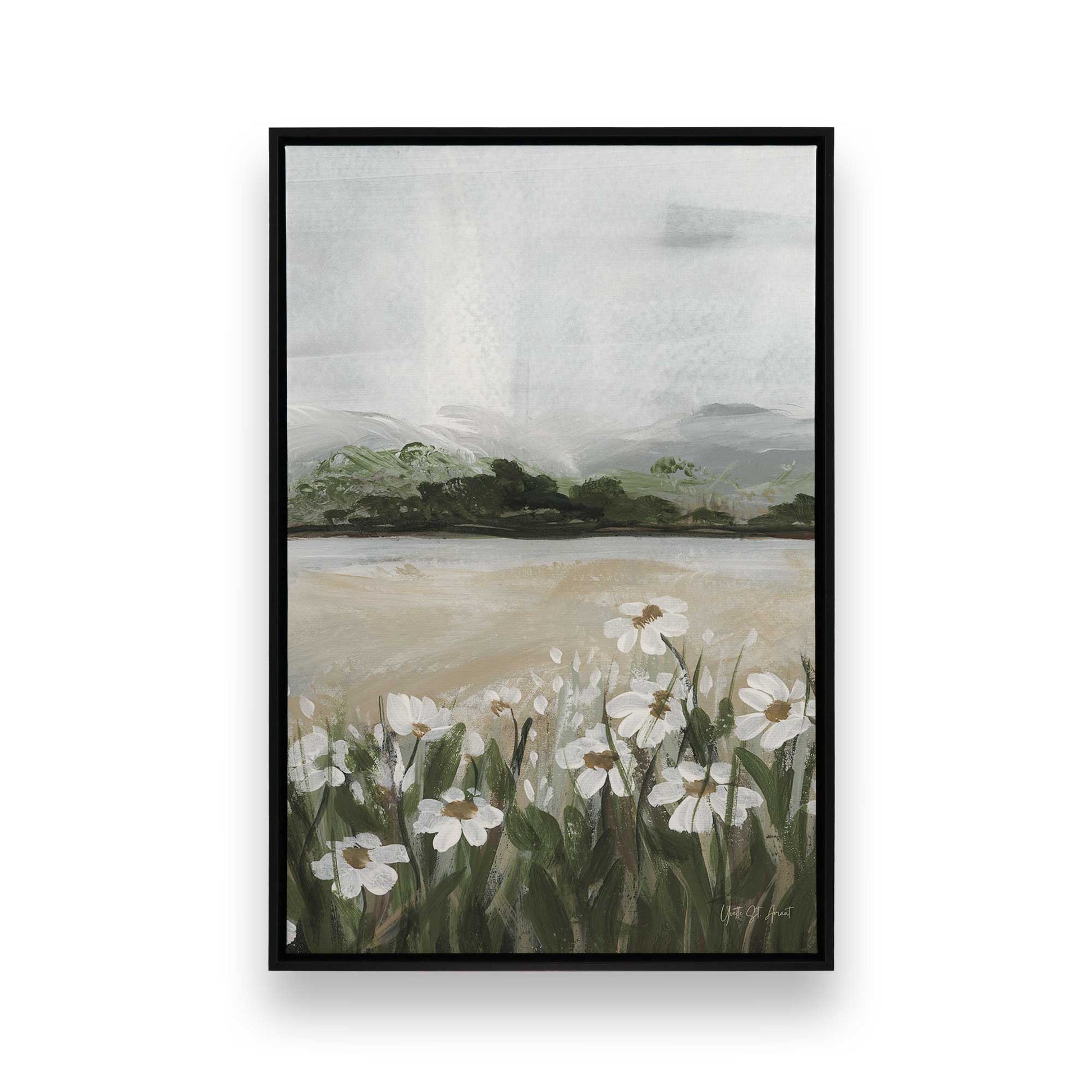 [Color:Satin Black], Picture of art in a Satin Black frame