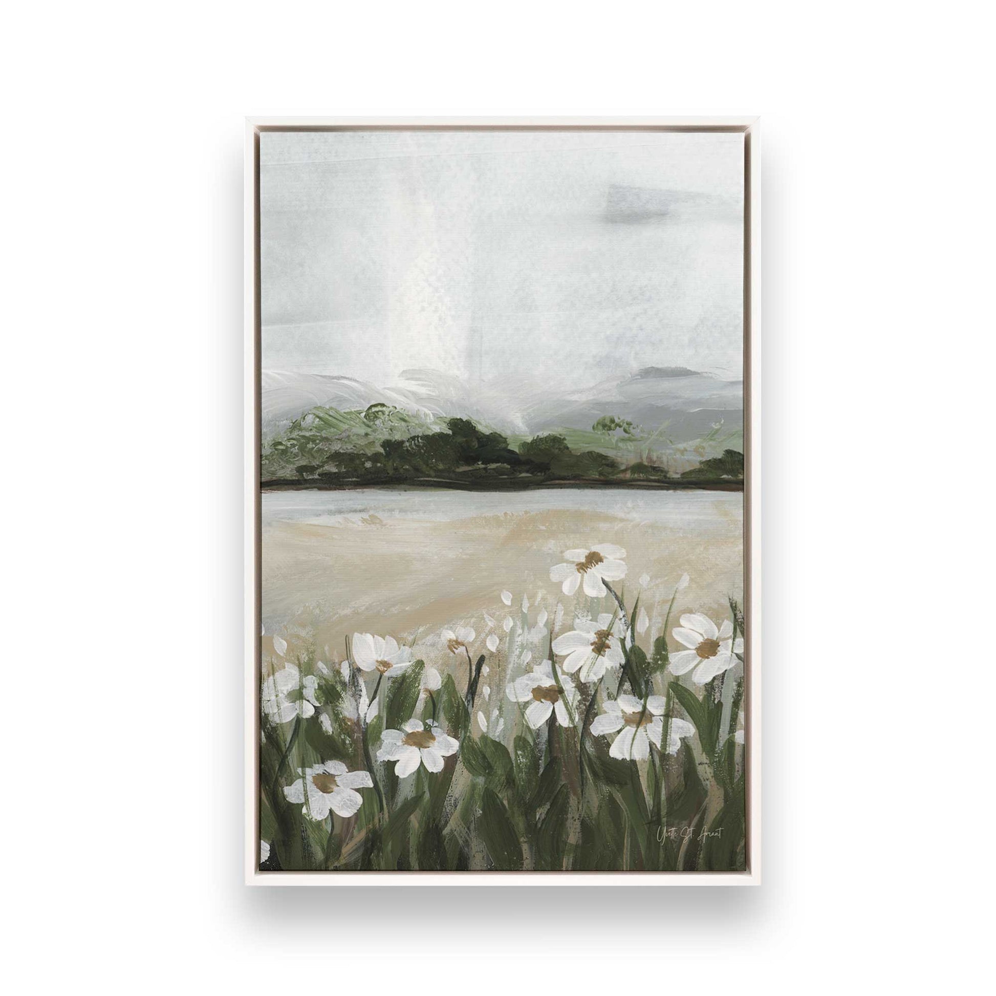 [Color:Opaque White], Picture of art in a White frame