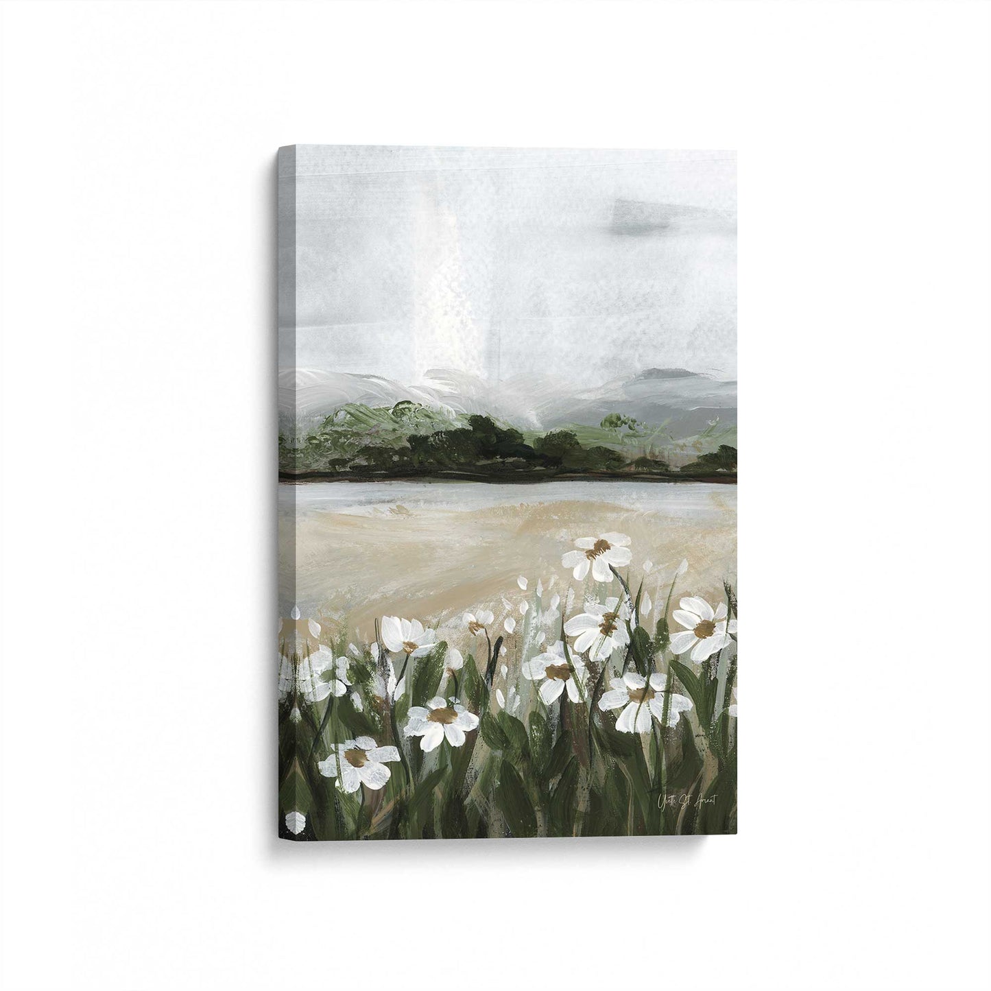 [Color:Stretched Canvas], Picture of art at an angle