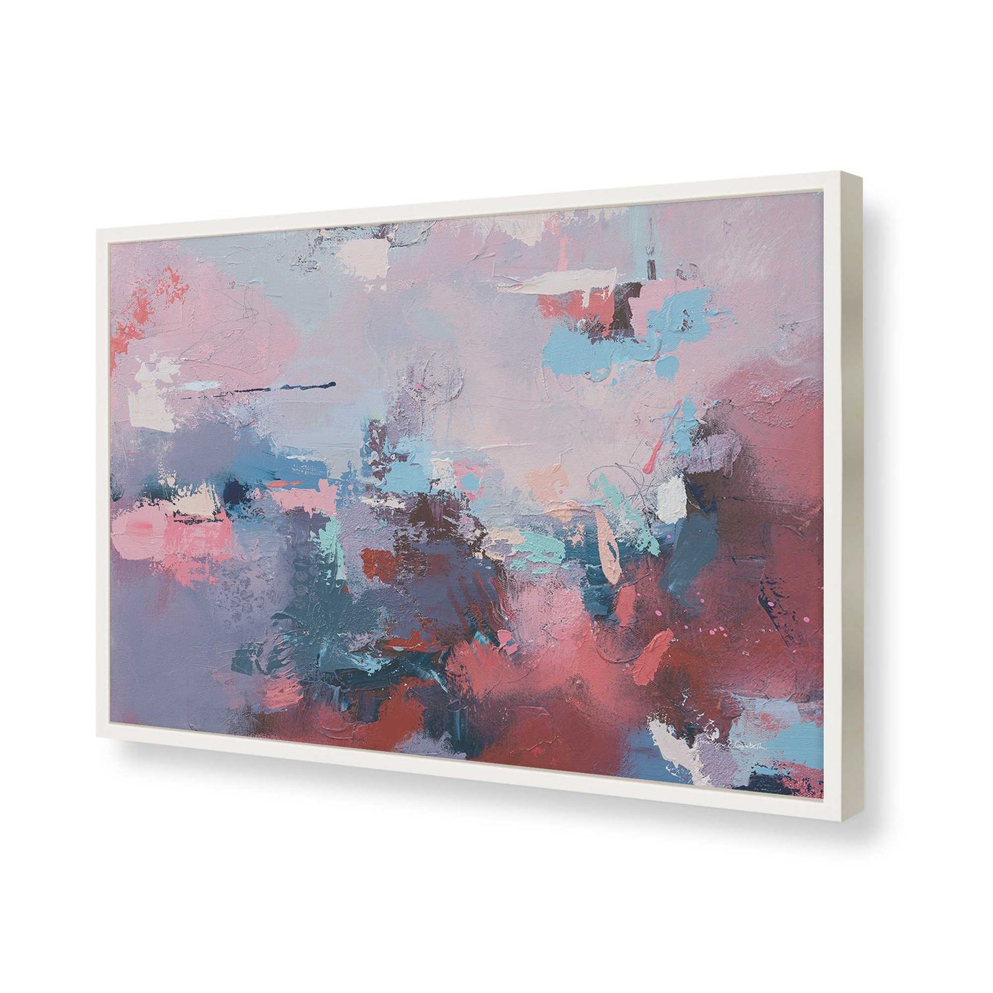 [Color:Opaque White], Picture of art in a Opaque White frame of the corner