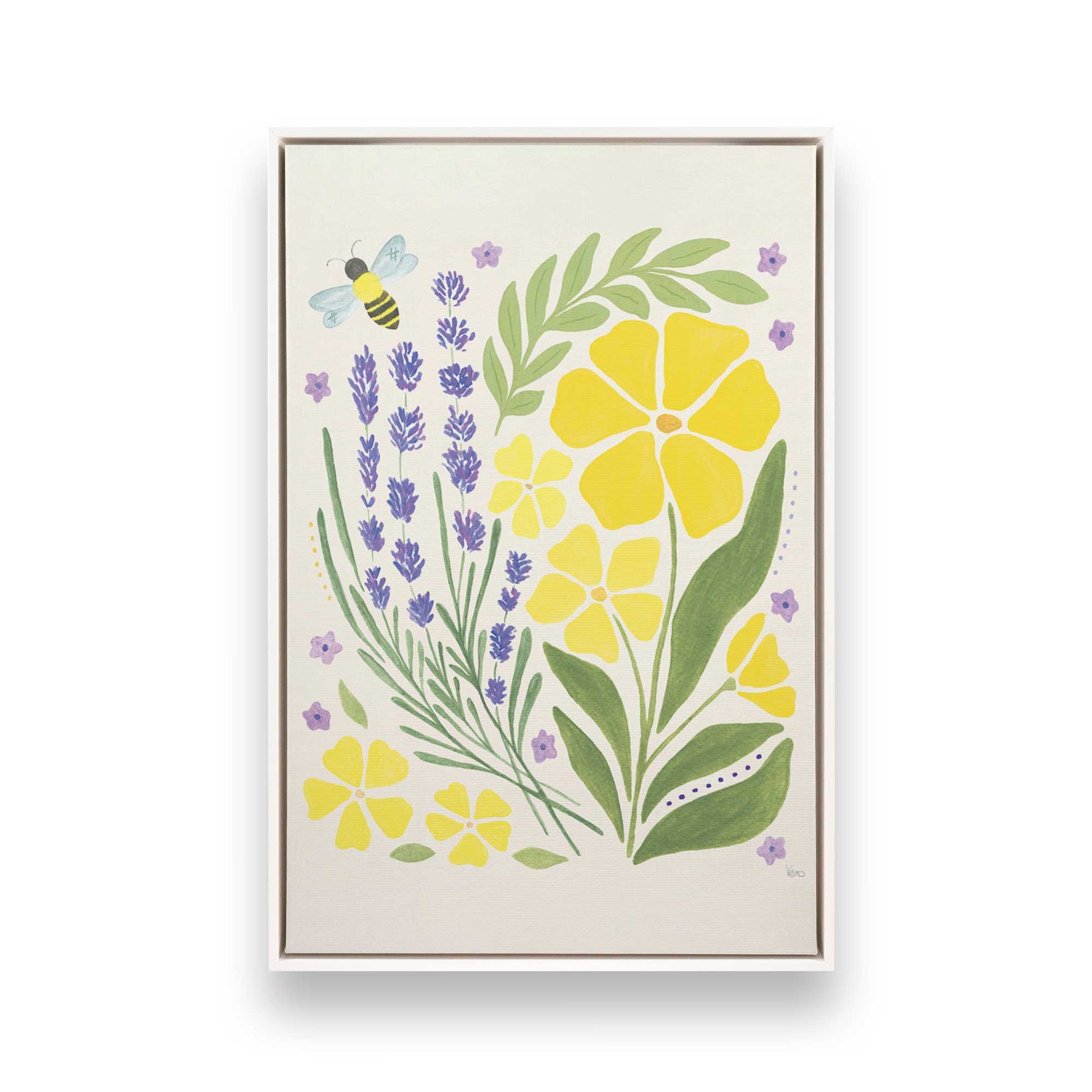 [Color:Opaque White], Picture of art in a White frame