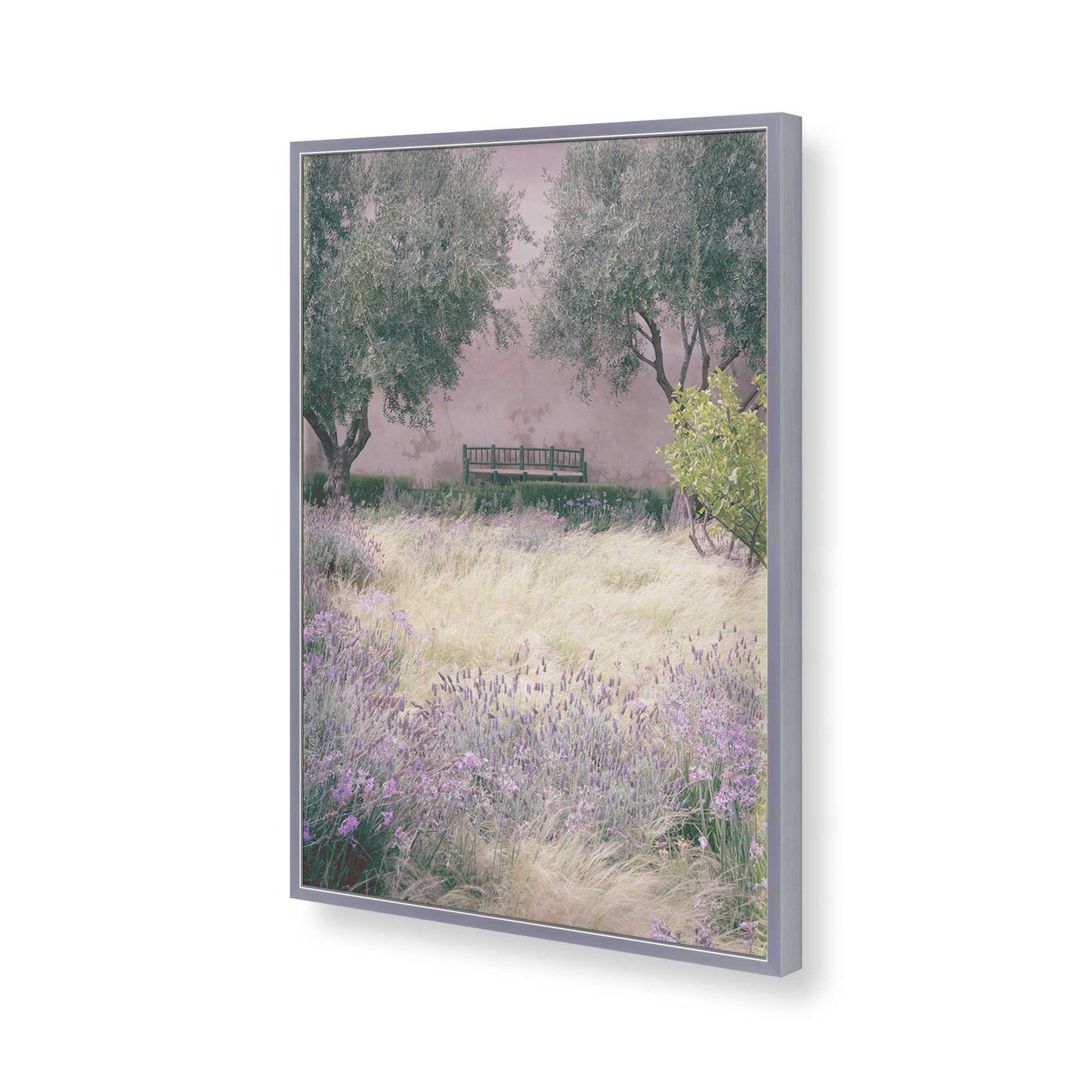 [Color:Polished Chrome], Picture of art in a Polished Chrome frame of the corner
