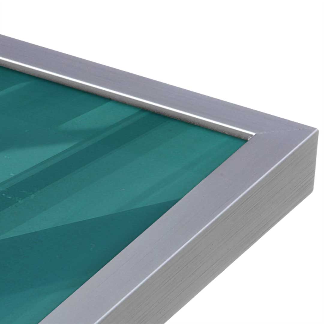 [Color:Polished Chrome], Picture of art in a Polished Chrome frame at an angle
