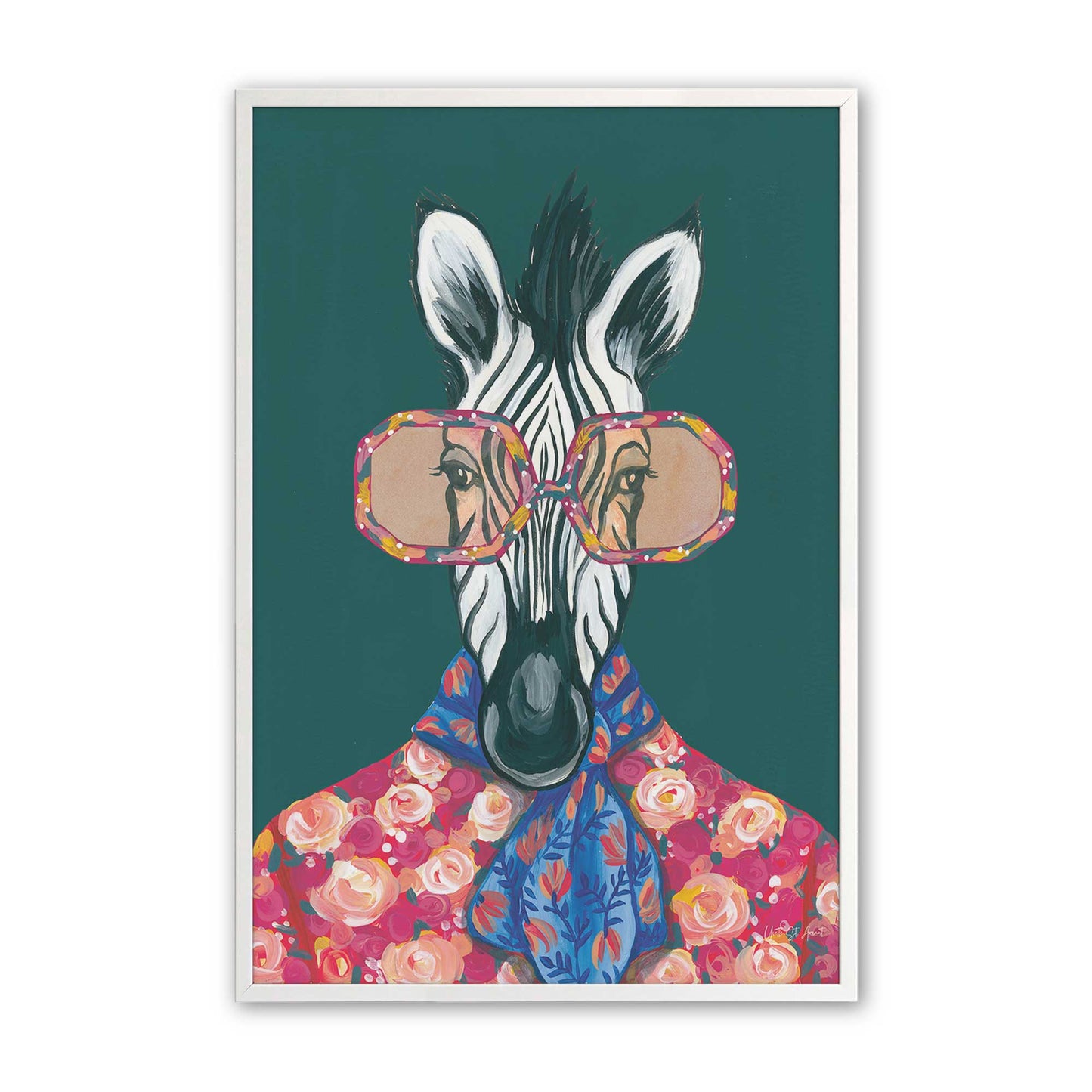 [Color:Opaque White], Picture of art in a Opaque White frame